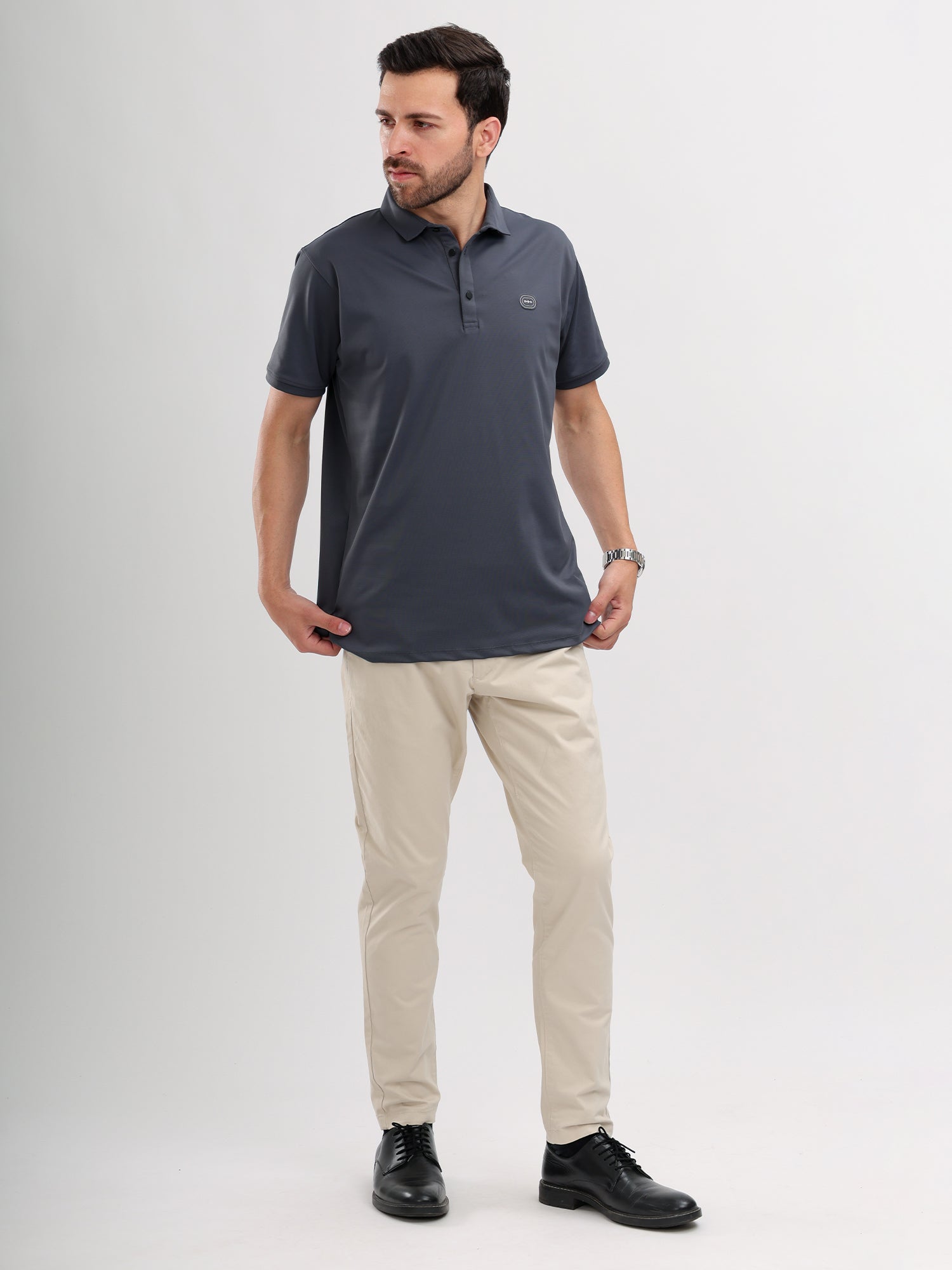 M Excess Stone Blue Classic Polo