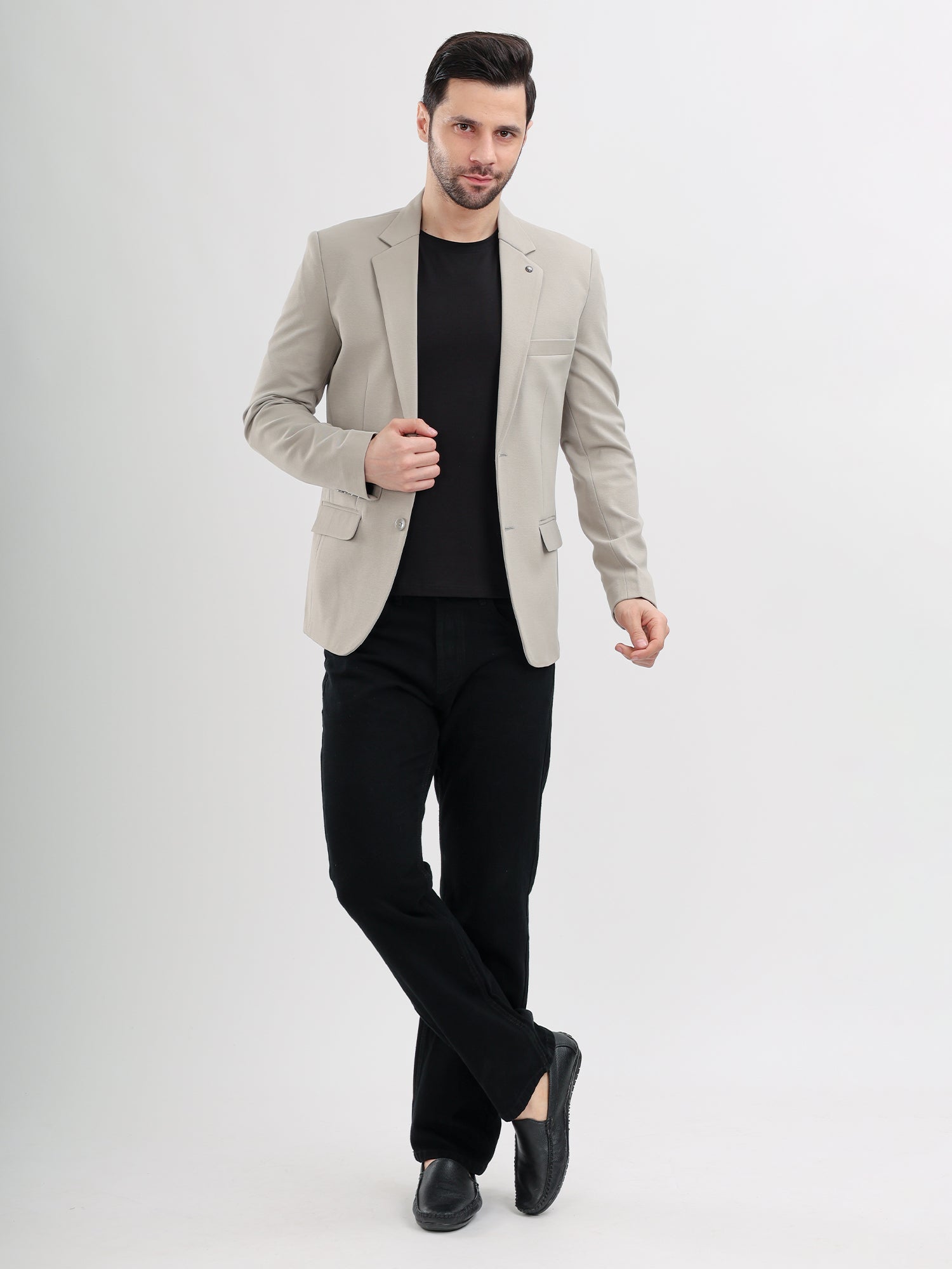 M Excess Grey Casual Blazer