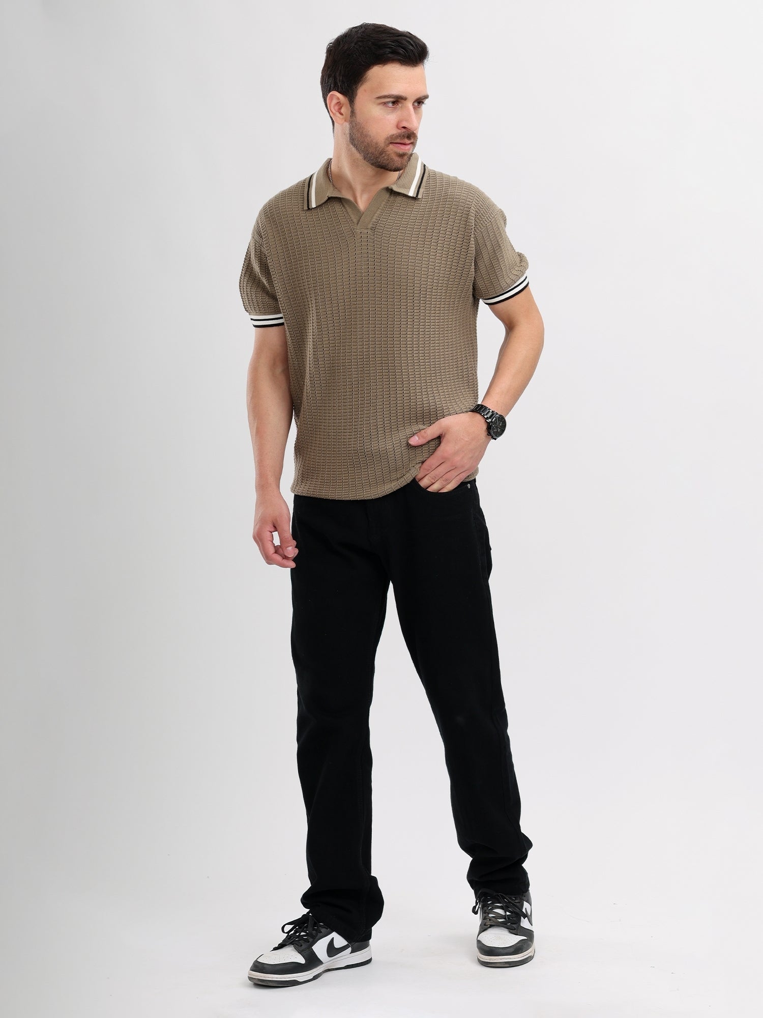 M Excess Straight Fit Black Jeans