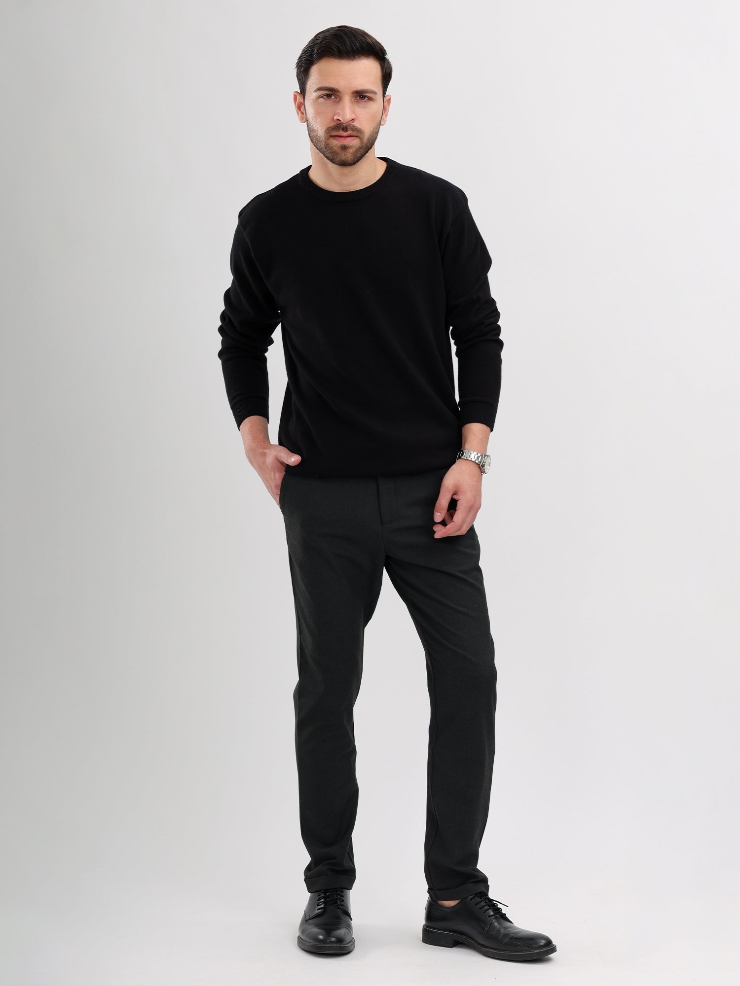 M Excess Charcoal Grey Tailored Trousers