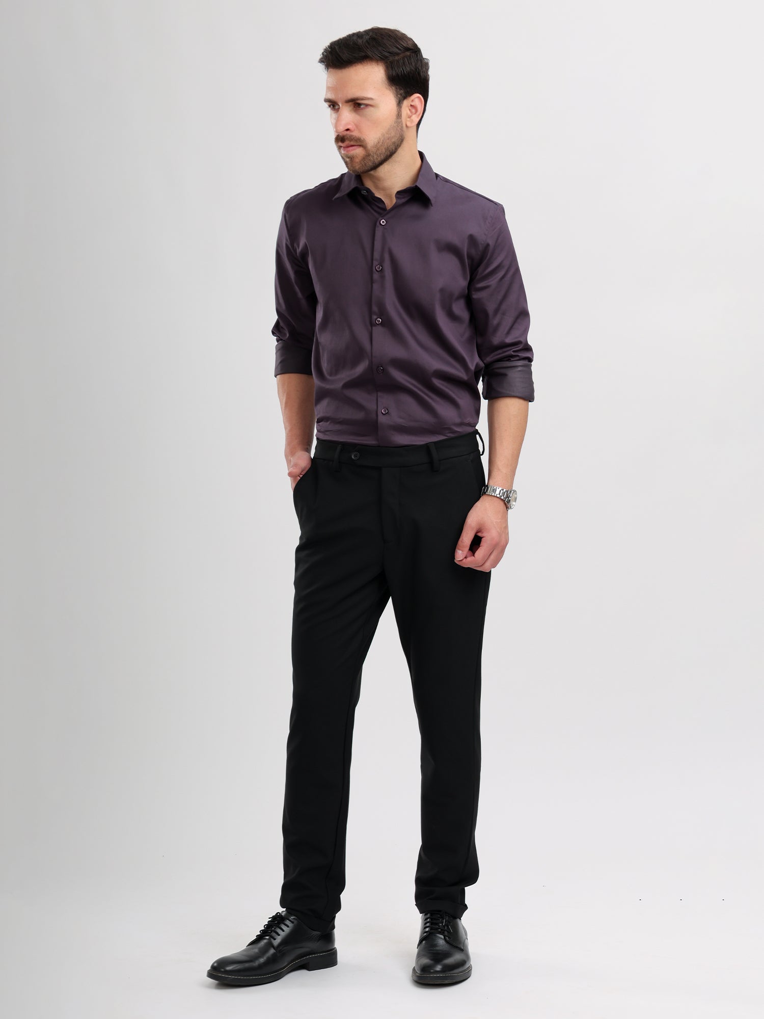 M Excess Black Tailored Trousers