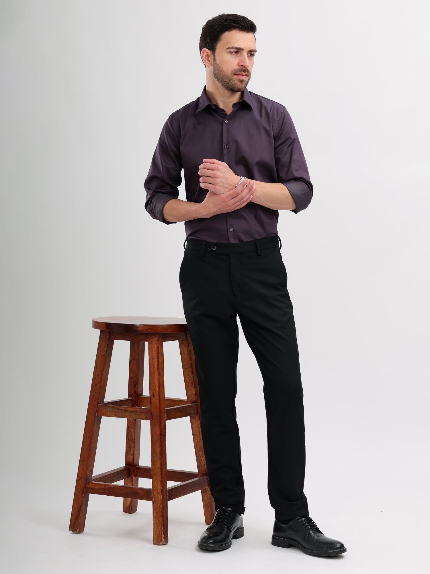 M Excess Black Tailored Trousers