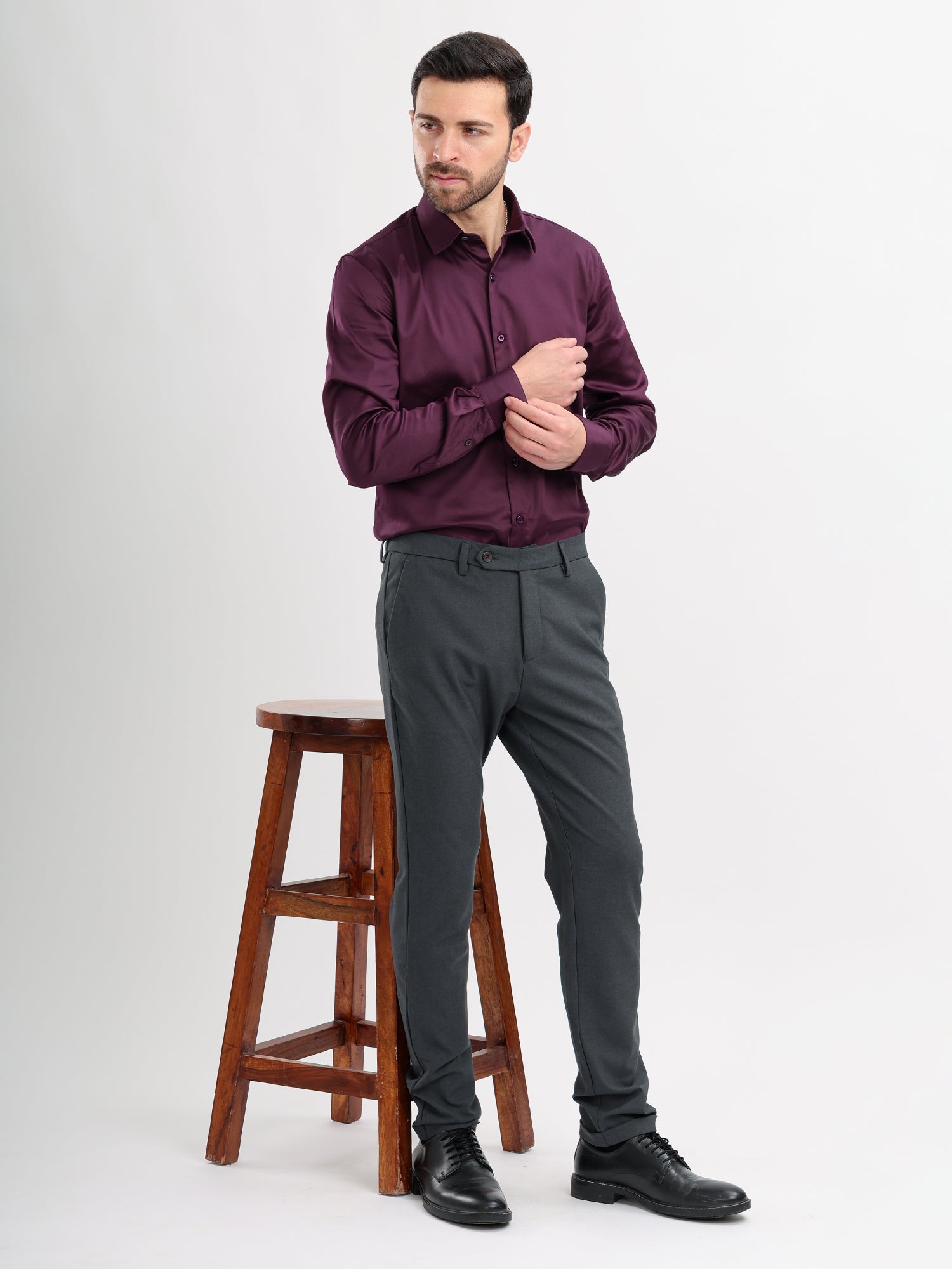 M Excess Dark Grey Tailored Trousers