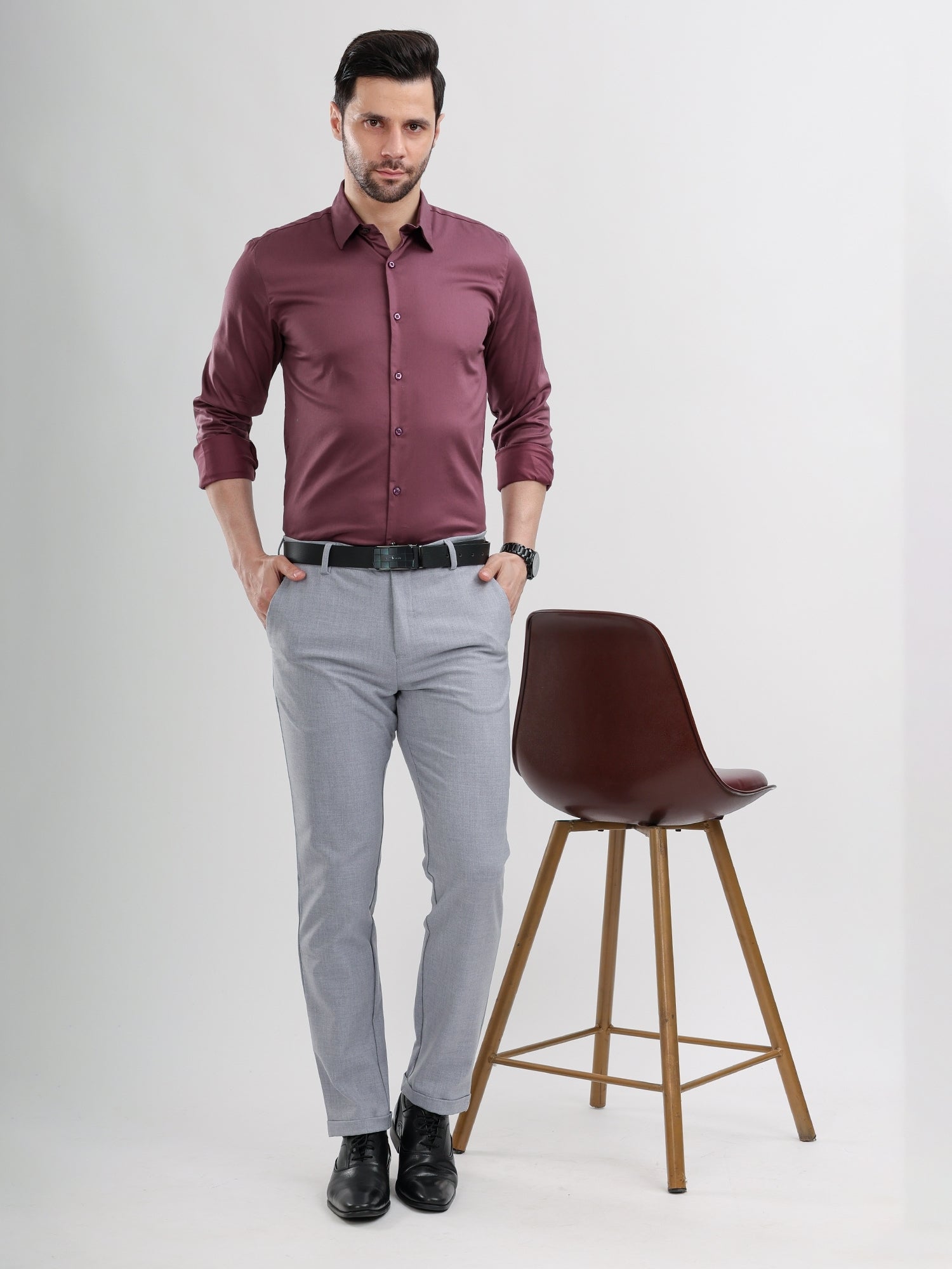 M Excess Light Grey Tailored Trousers