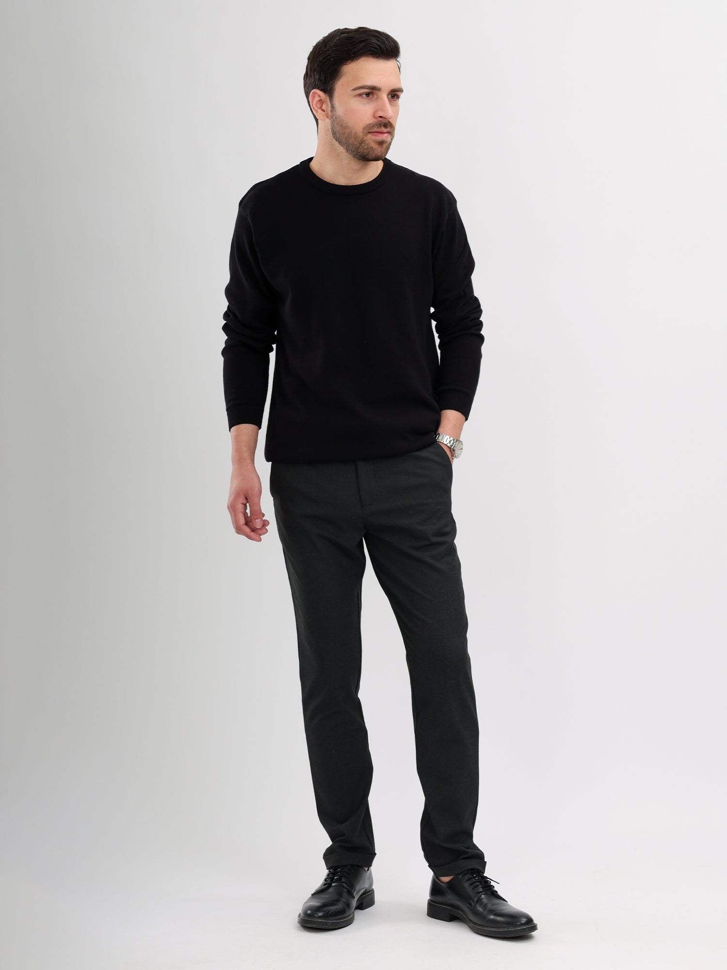 M Excess Charcoal Grey Tailored Trousers