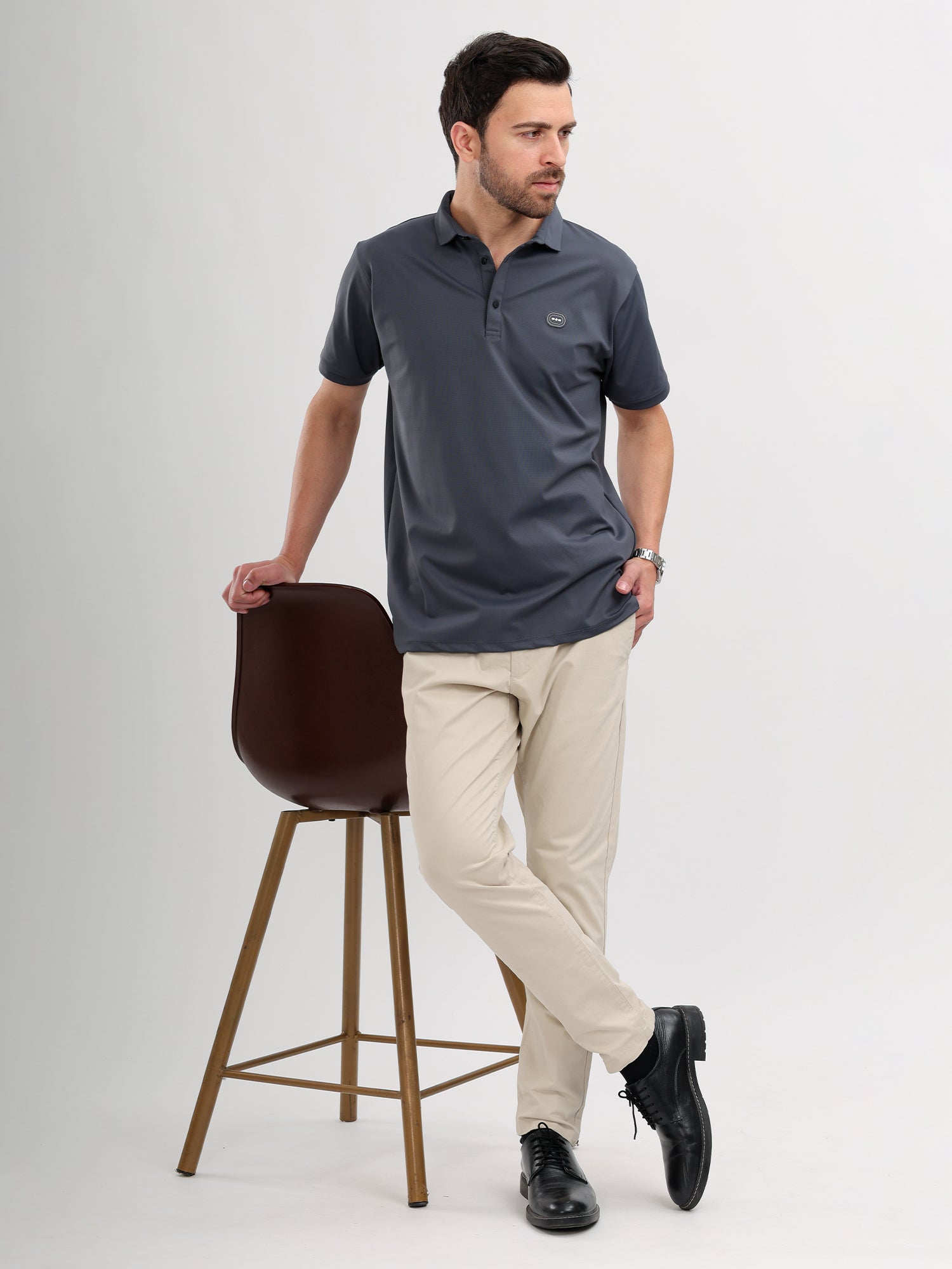 M Excess Stone Blue Classic Polo