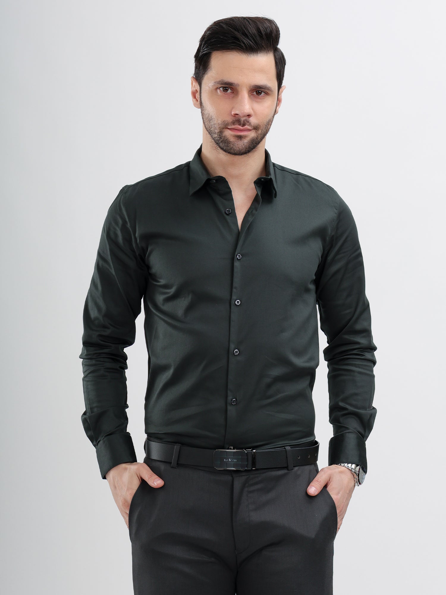 M Excess Dark Green Signature Shirt