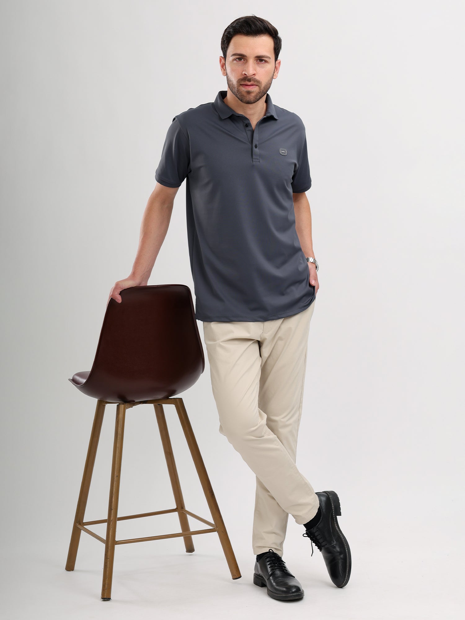 M Excess Stone Blue Classic Polo