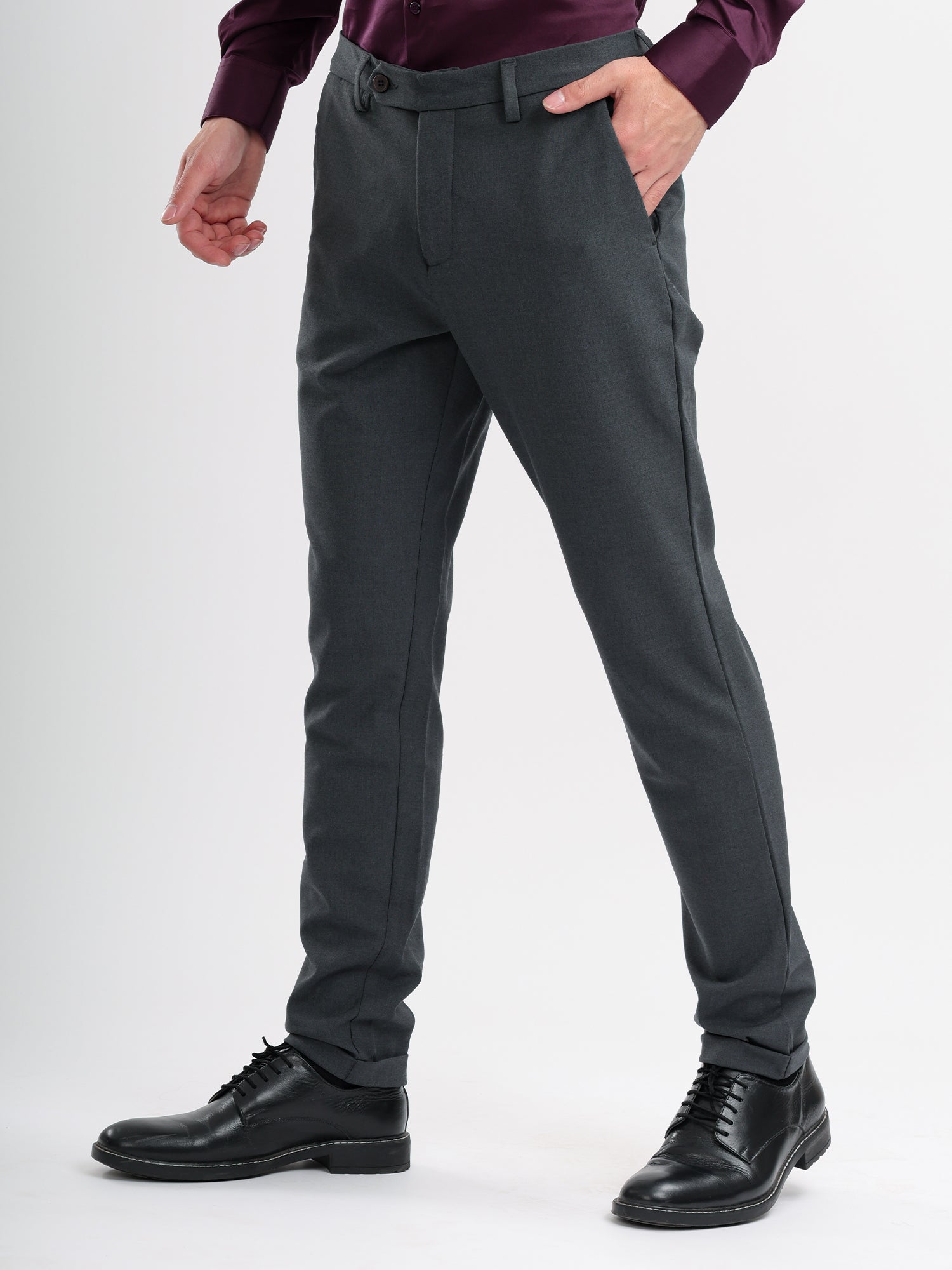 M Excess Dark Grey Tailored Trousers