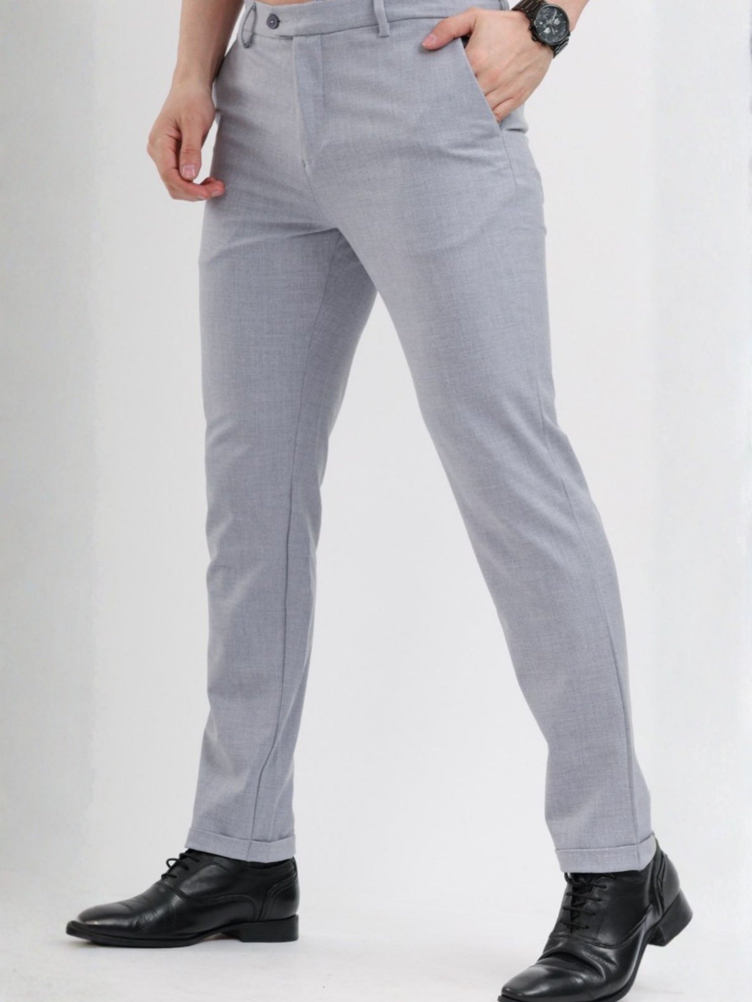 M Excess Light Grey Tailored Trousers