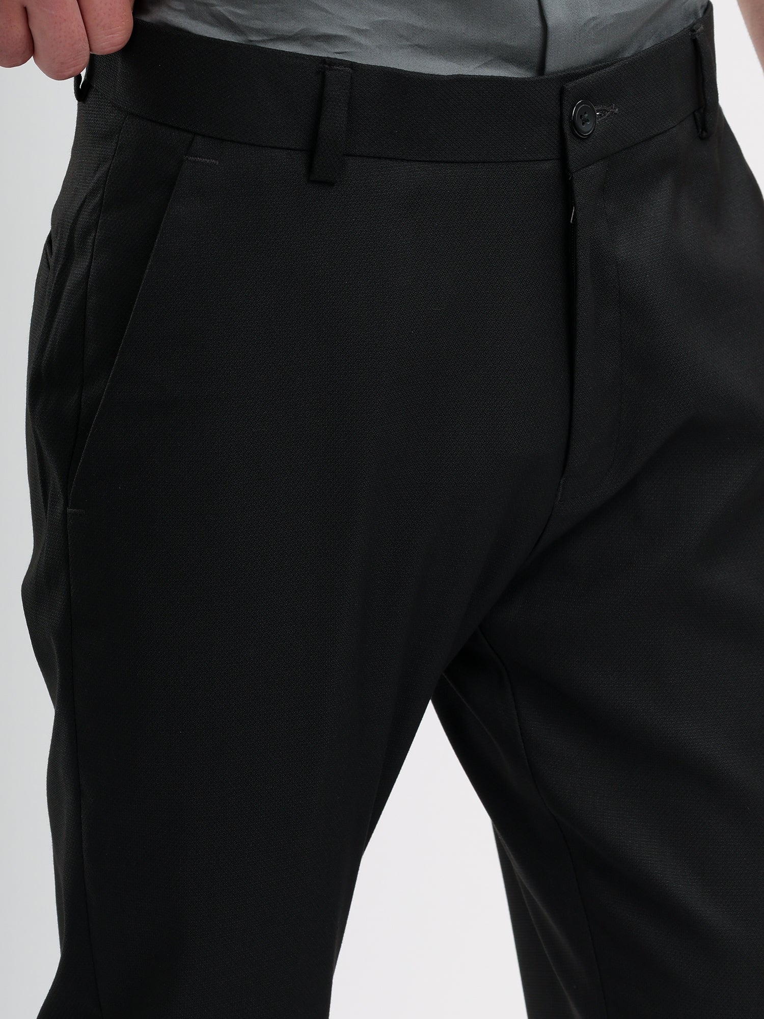 M Excess Black Everyday Formal Trousers