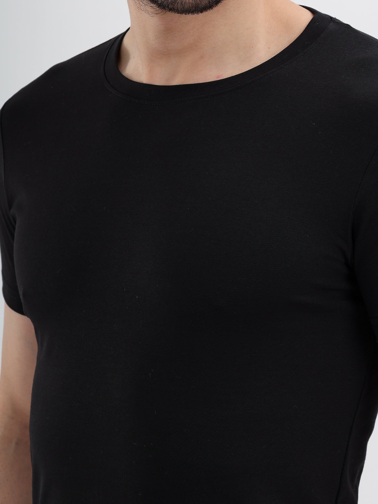 M Excess Black Essential Crew Neck T-Shirts