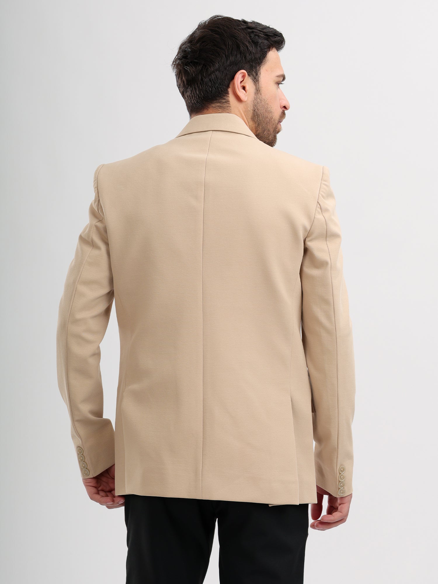 M Excess Beige Casual Blazer