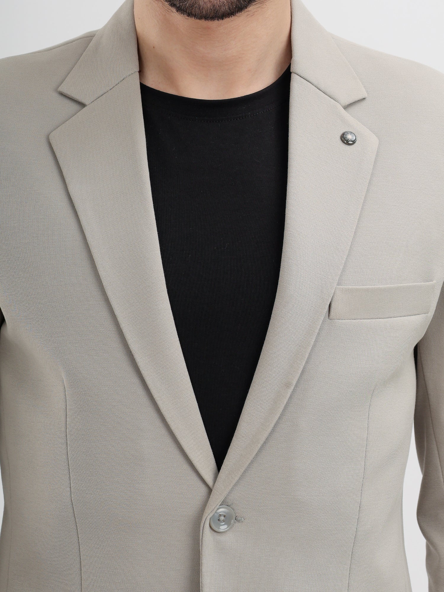 M Excess Grey Casual Blazer