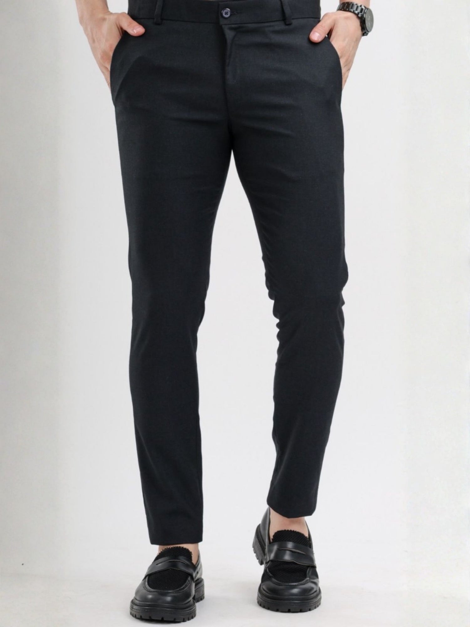 M Excess Grey Everyday Formal Trousers