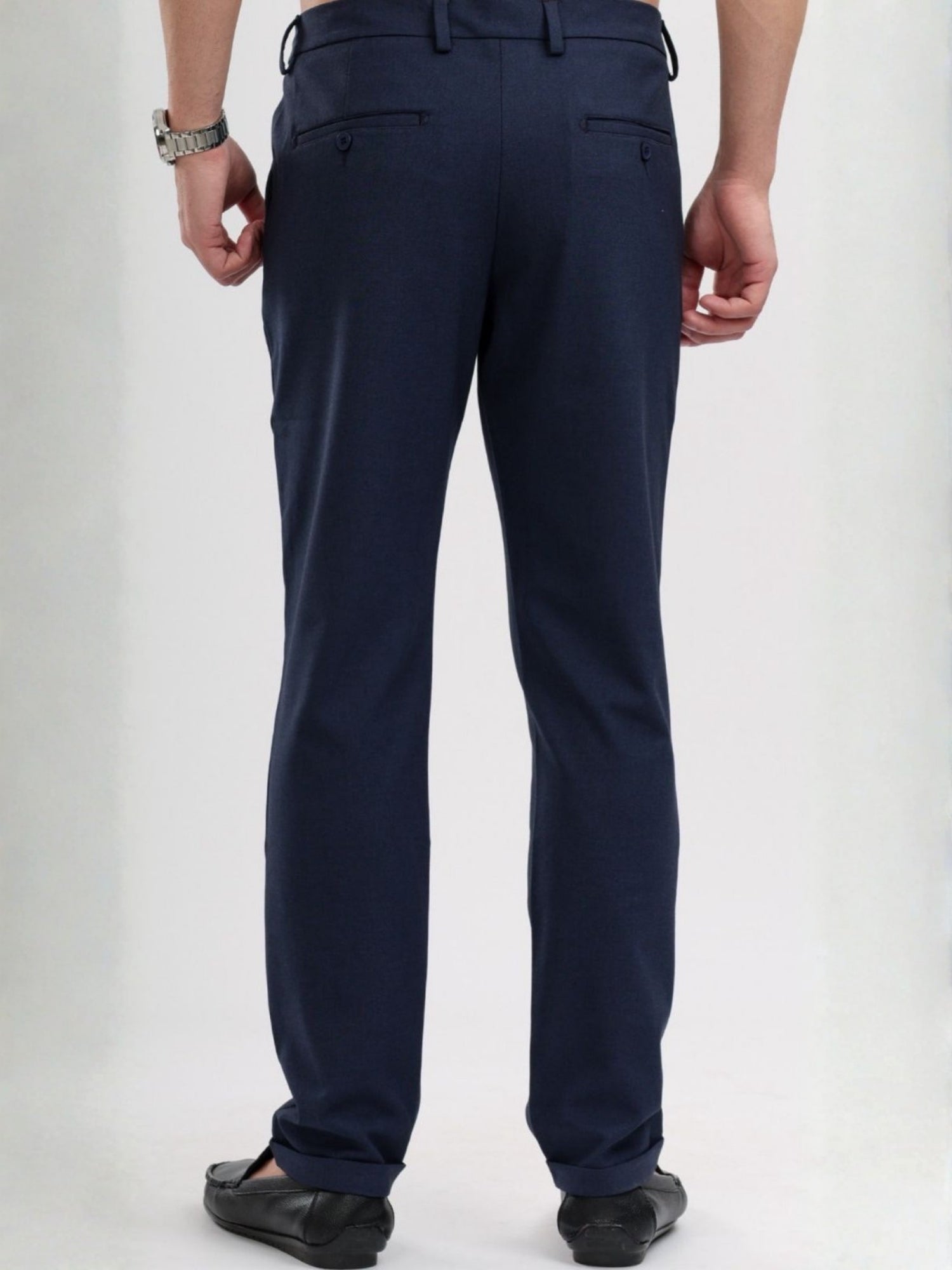 M Excess Steel Blue Tailored Trousers