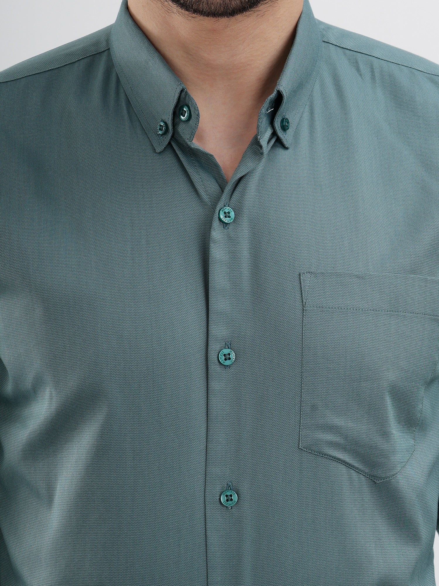 M Excess Solid Sea Foam Dress Shirt