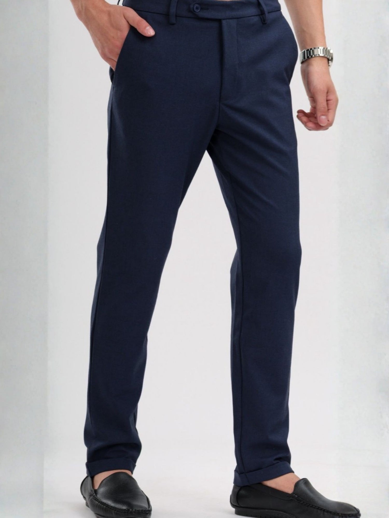 M Excess Steel Blue Tailored Trousers