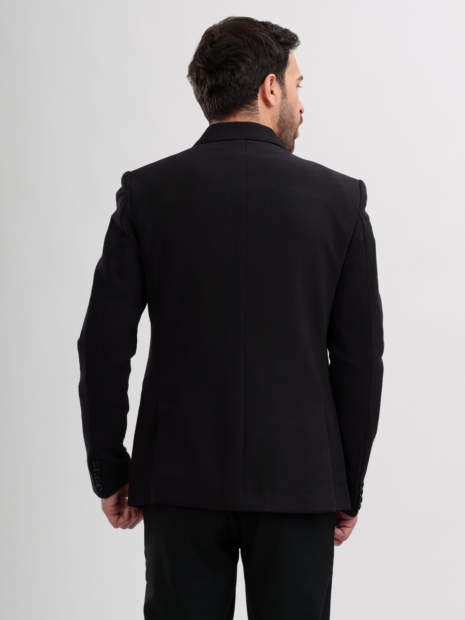 M Excess Black Casual Blazer