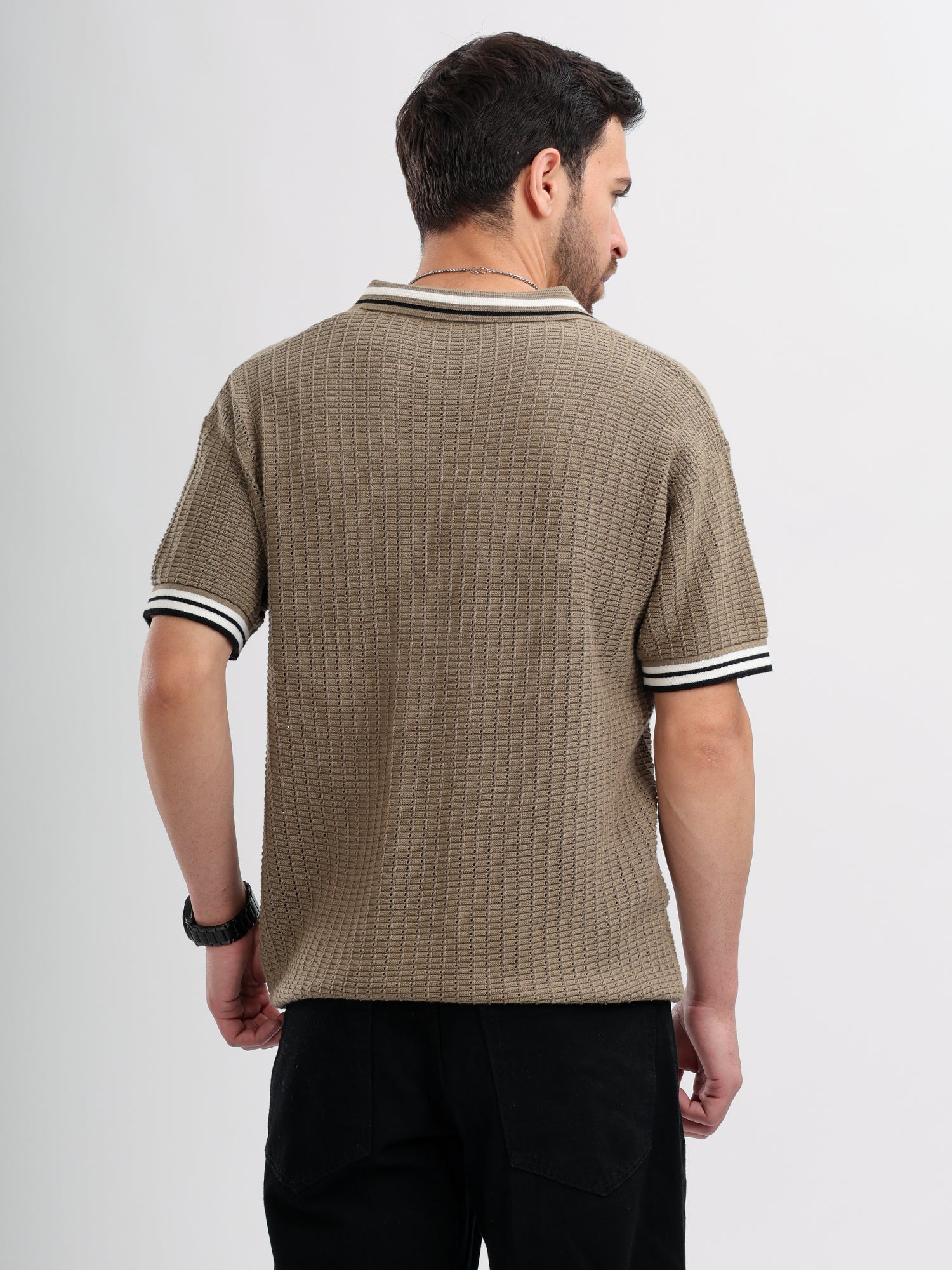 M Excess Olive Green Knit Polo