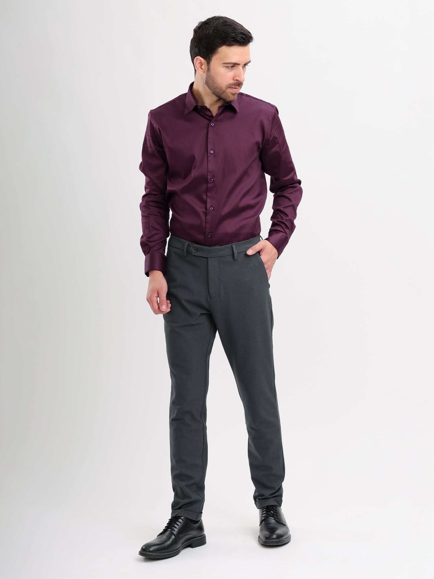 M Excess Dark Grey Tailored Trousers