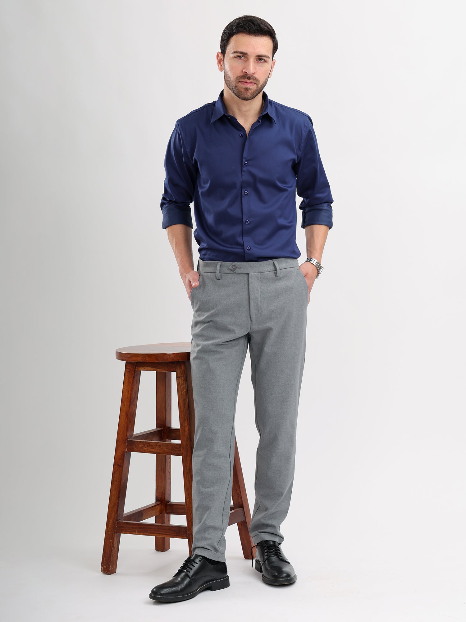 M Excess Grey Tailored Trousers