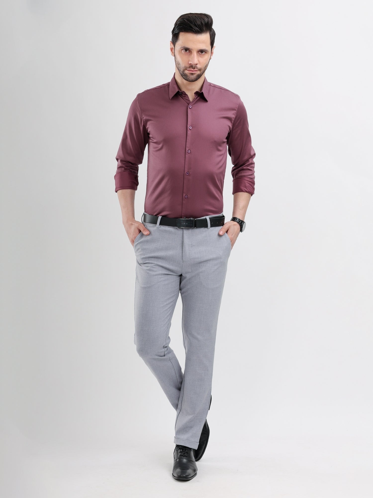 M Excess Light Grey Tailored Trousers