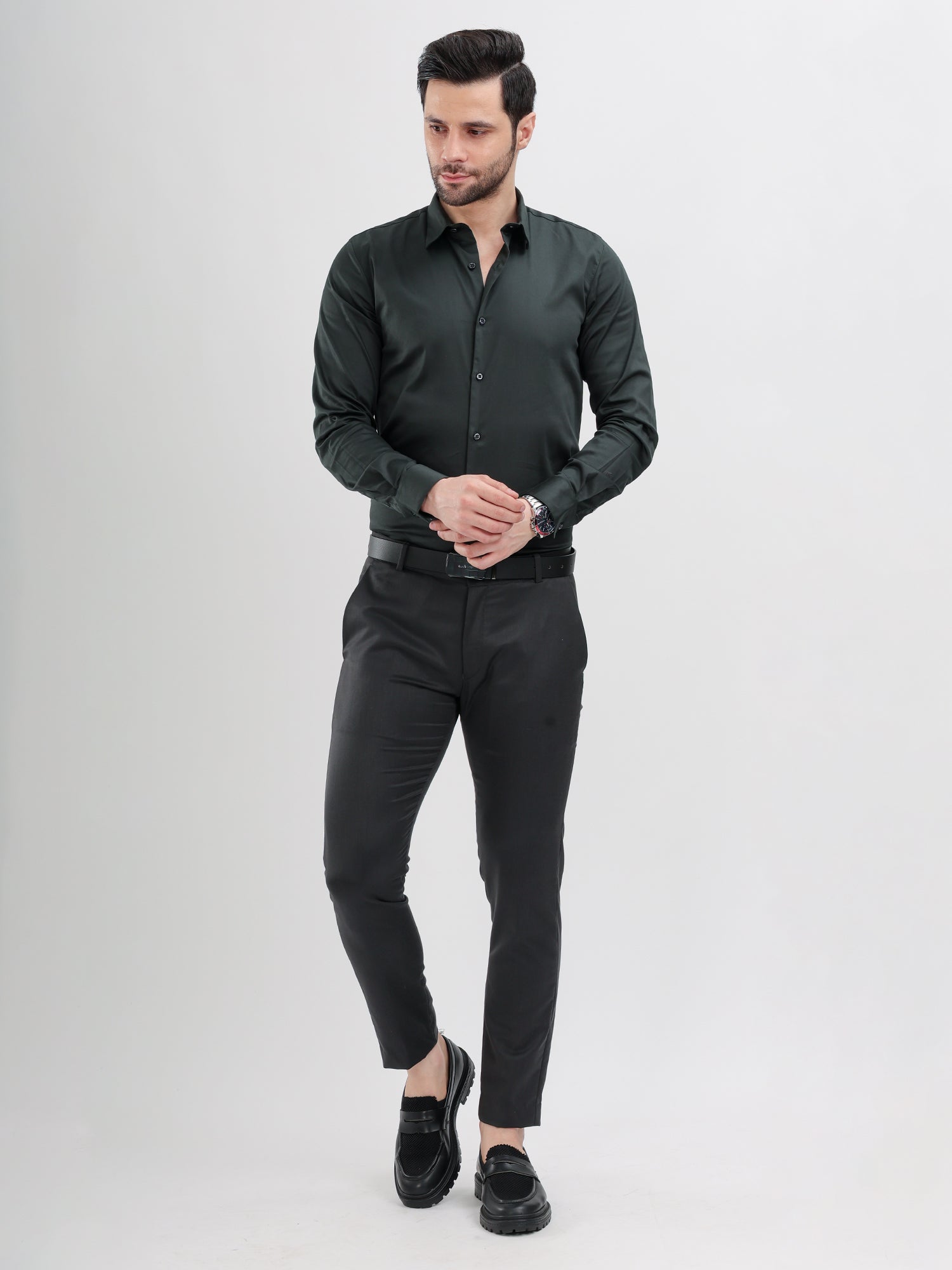 M Excess Dark Green Signature Shirt