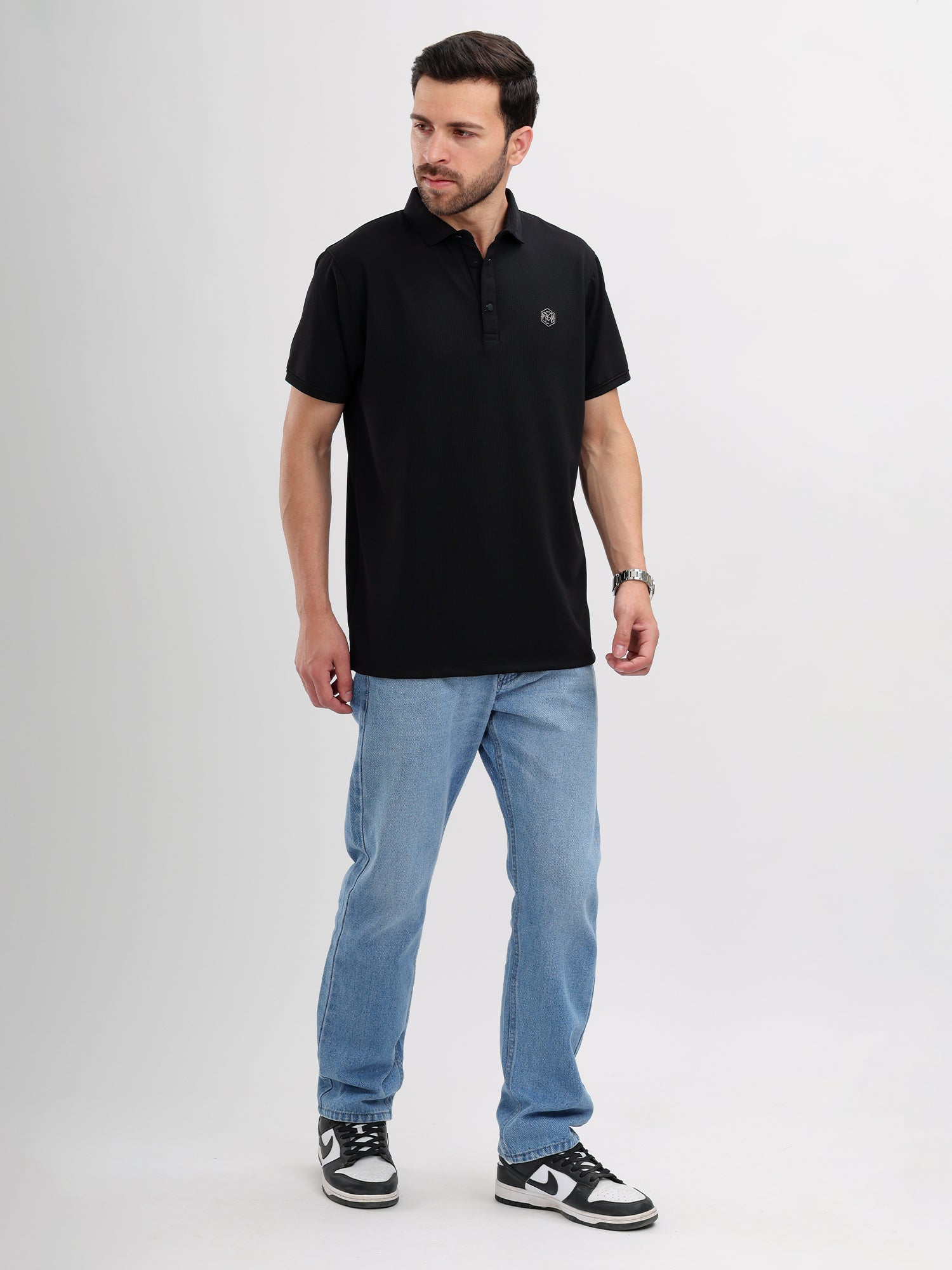 M Excess Black Classic Polo