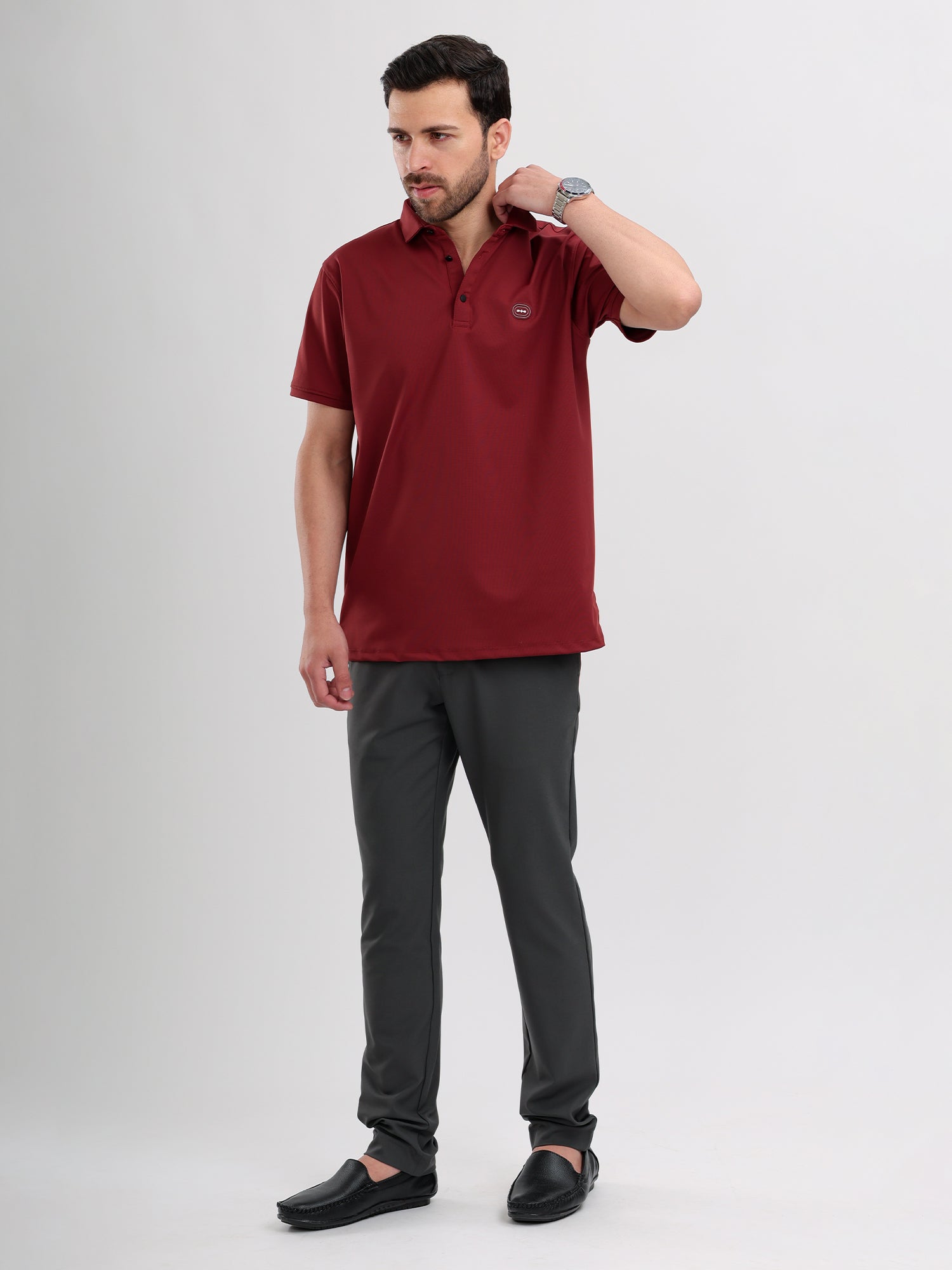 M Excess Dark Red Classic Polo