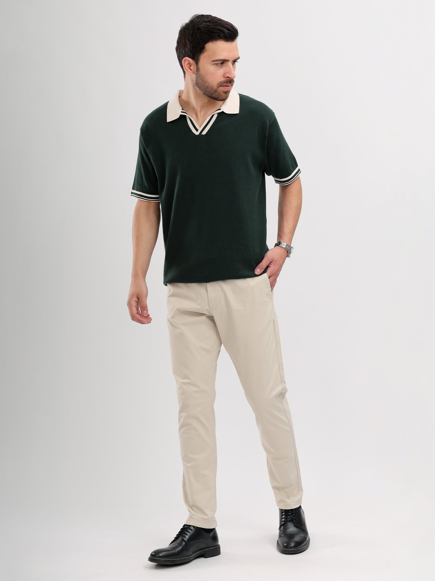 M Excess Green Knit Polo
