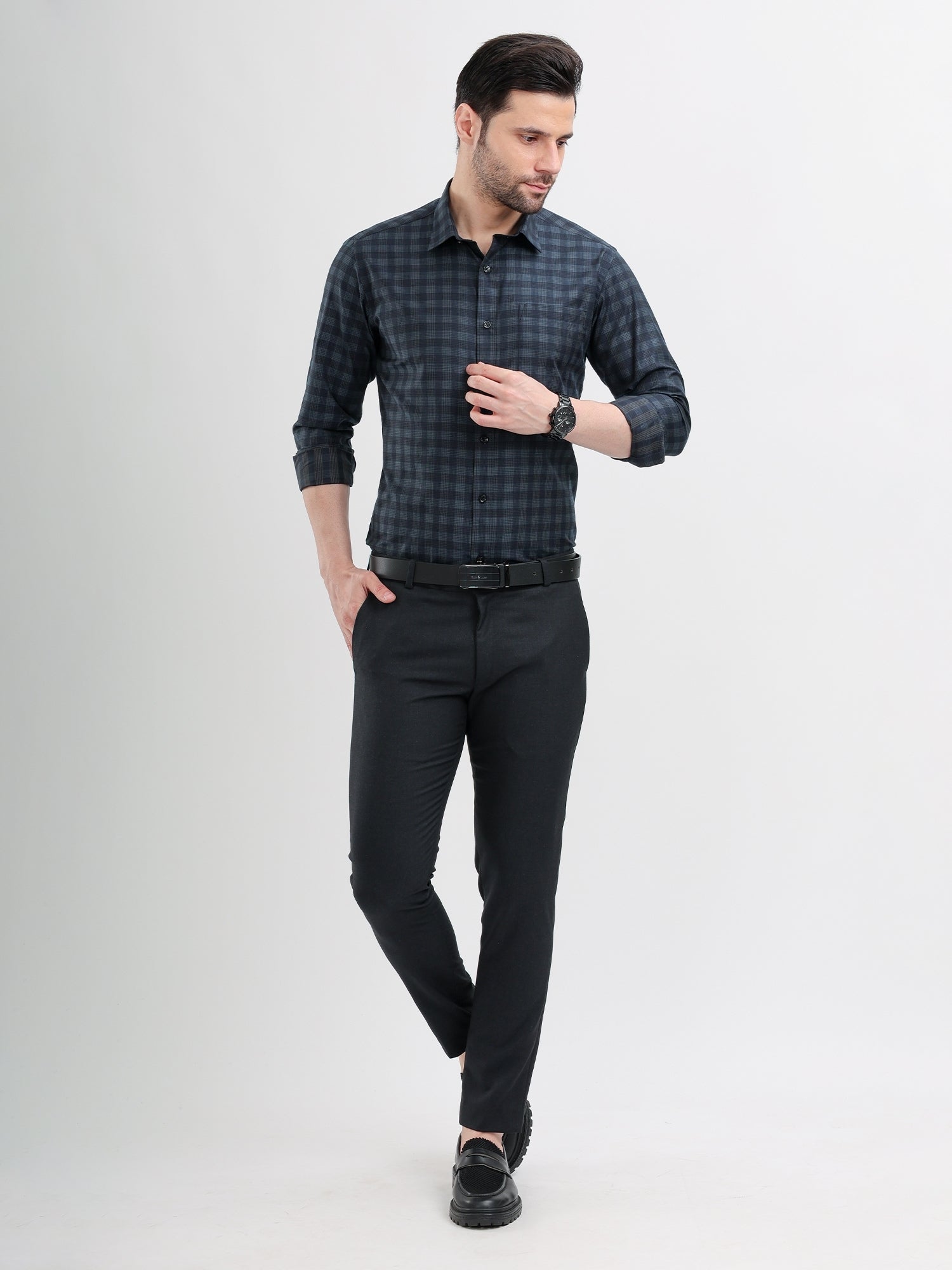 M Excess Grey Everyday Formal Trousers