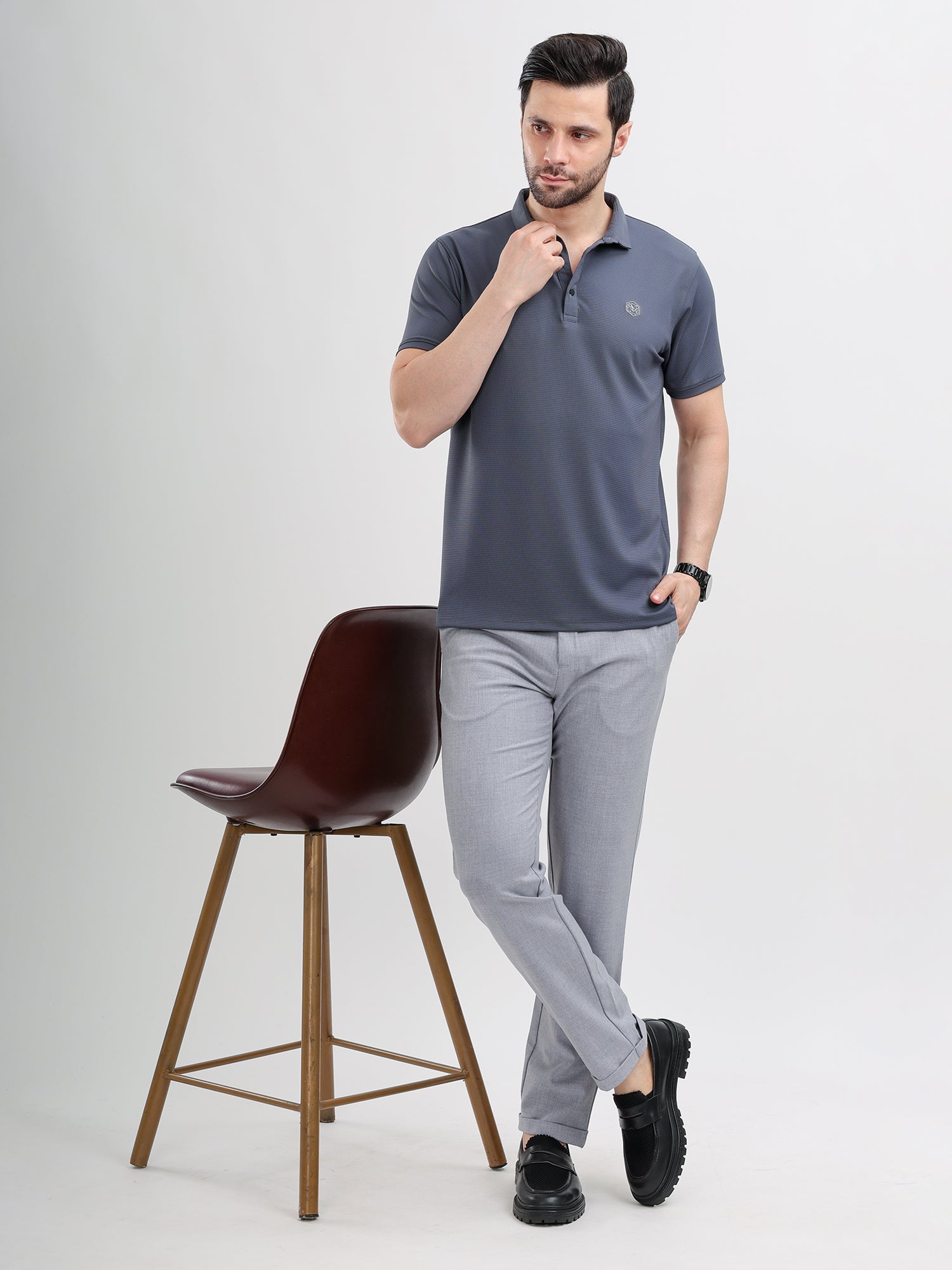 M Excess Shadow Blue Classic Polo