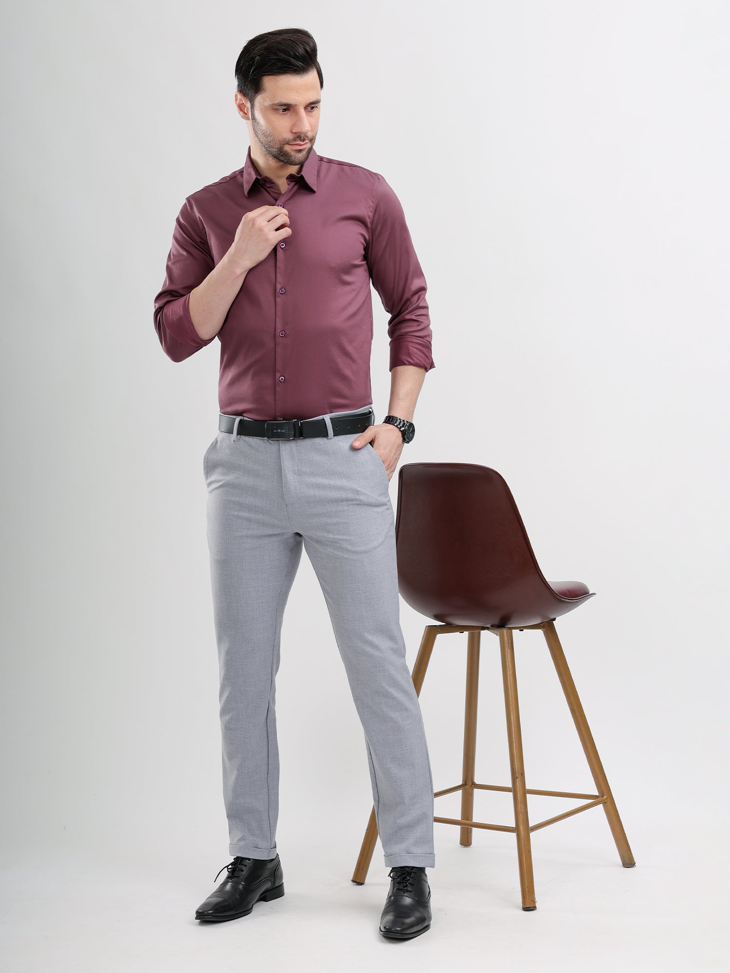 M Excess Dark Pink Signature Shirt