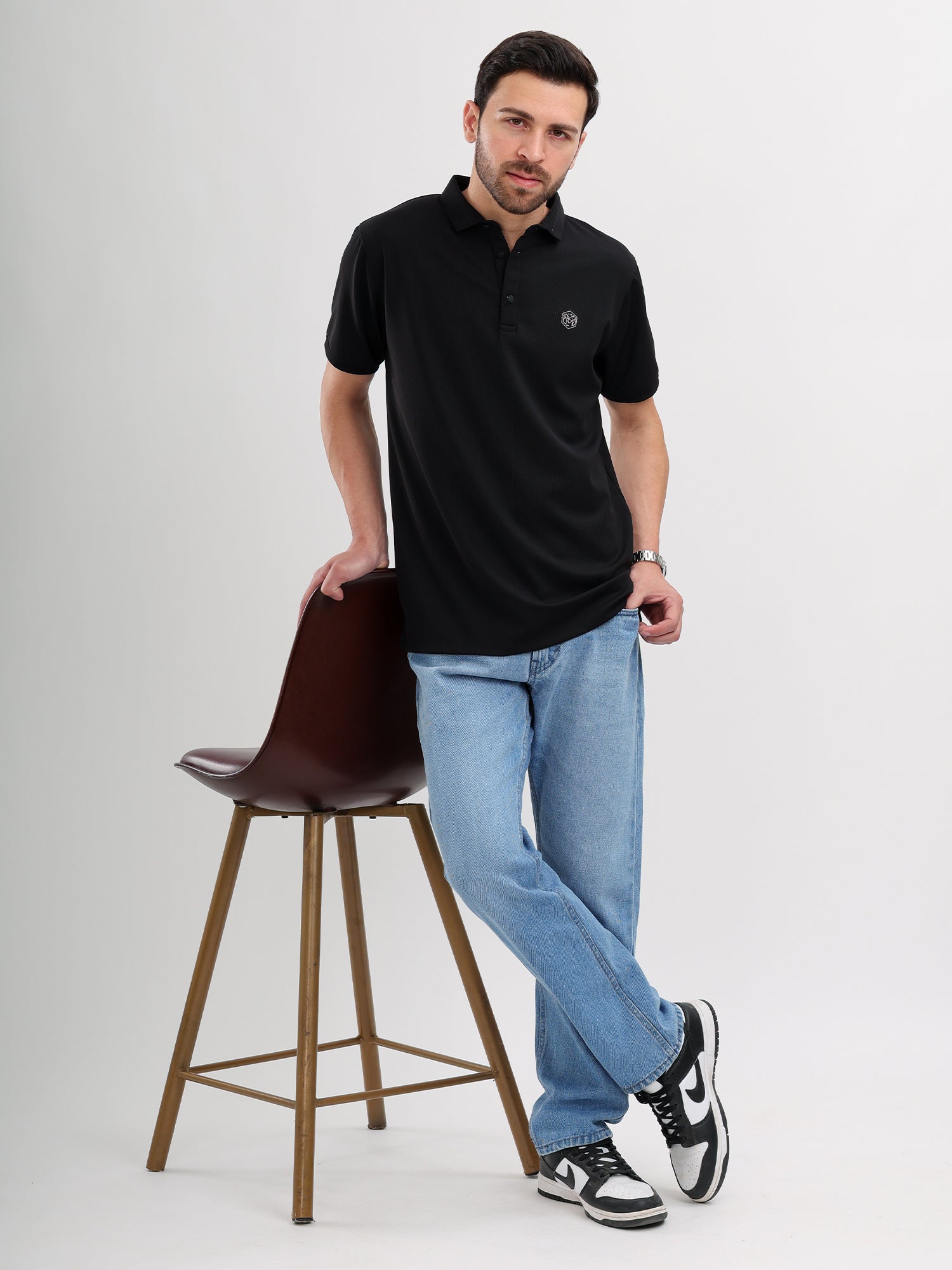 M Excess Black Classic Polo