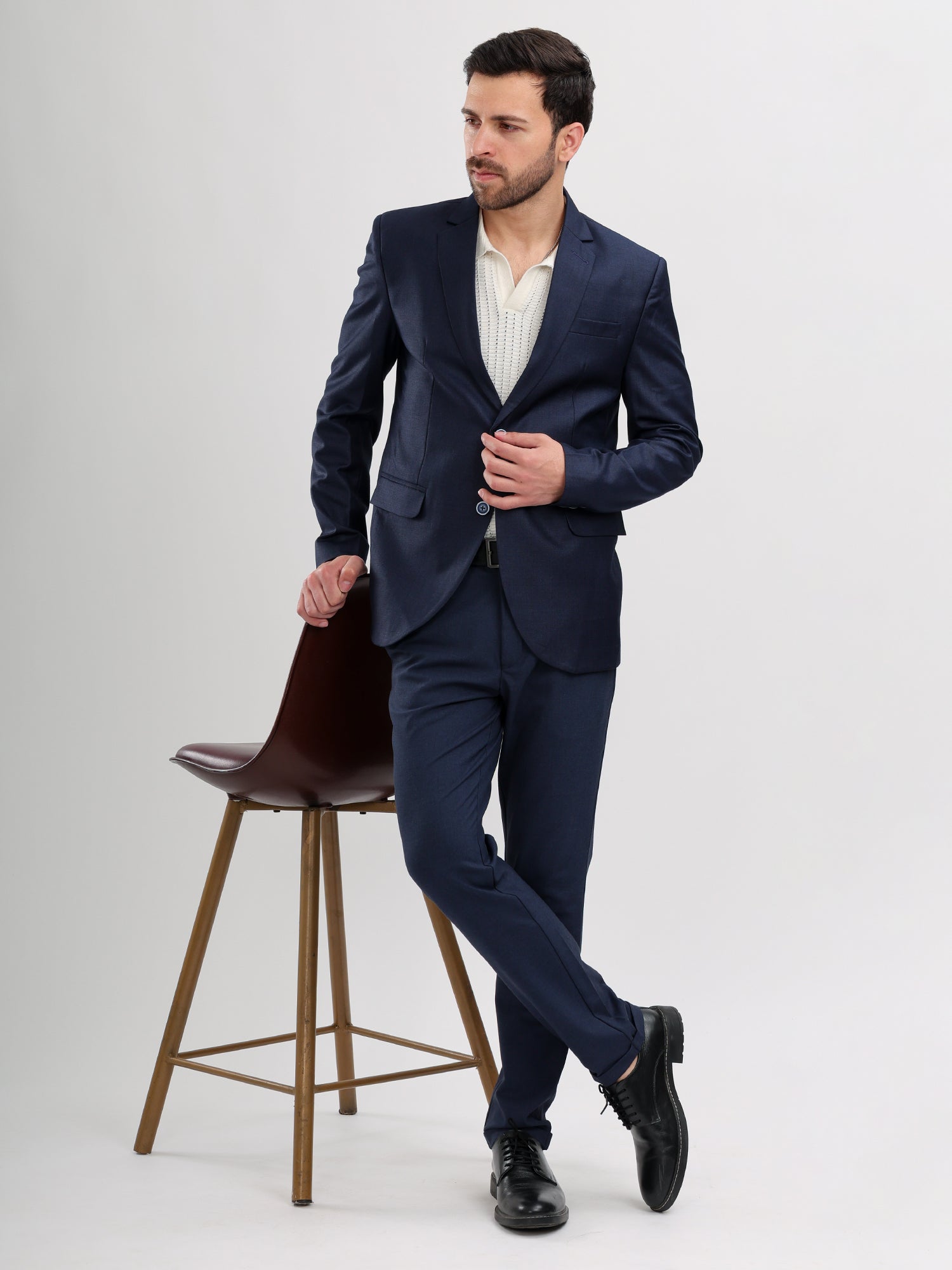 M Excess Navy Blue Formal Blazer