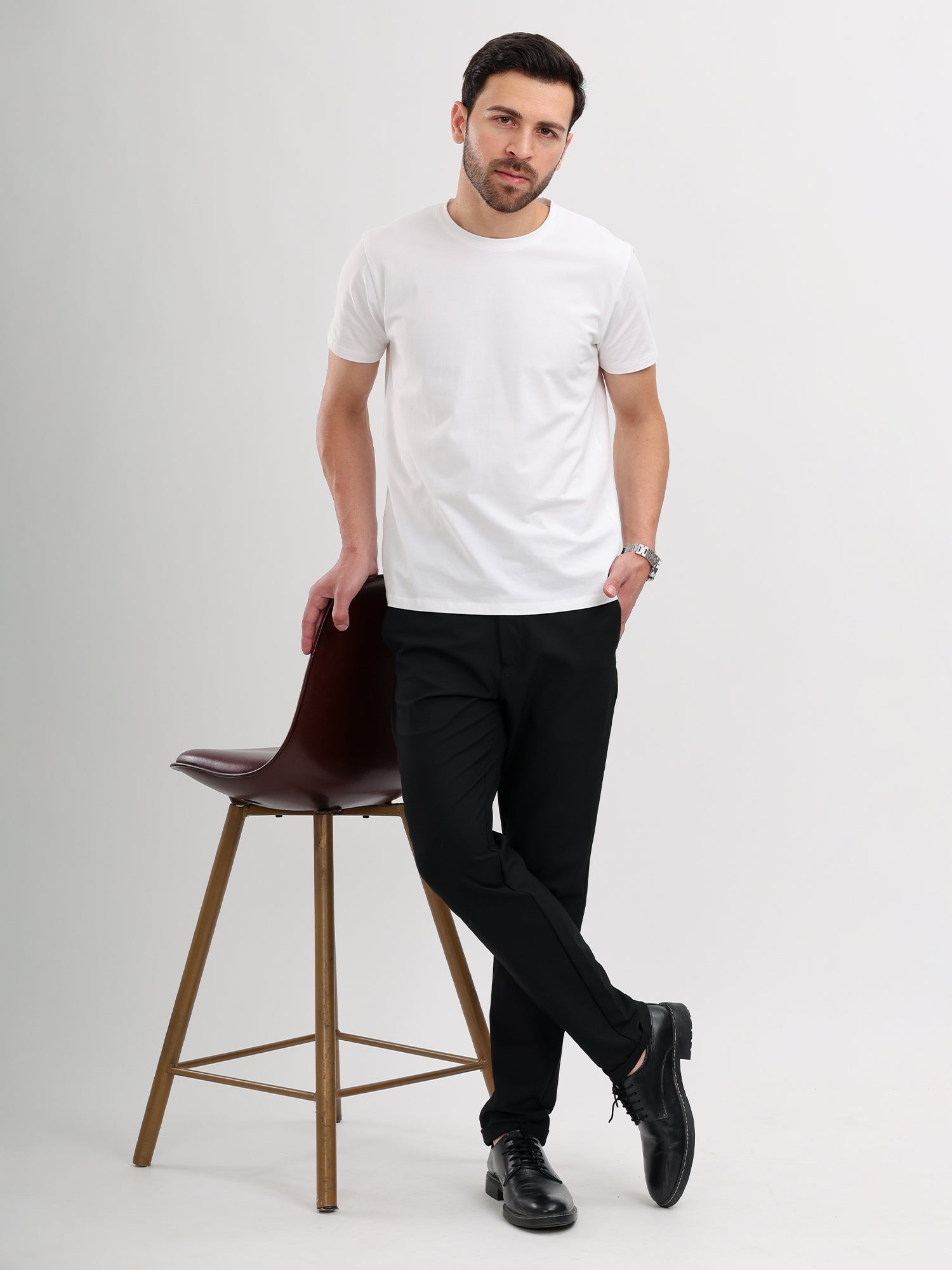 M Excess White Essential Crew Neck T-Shirts