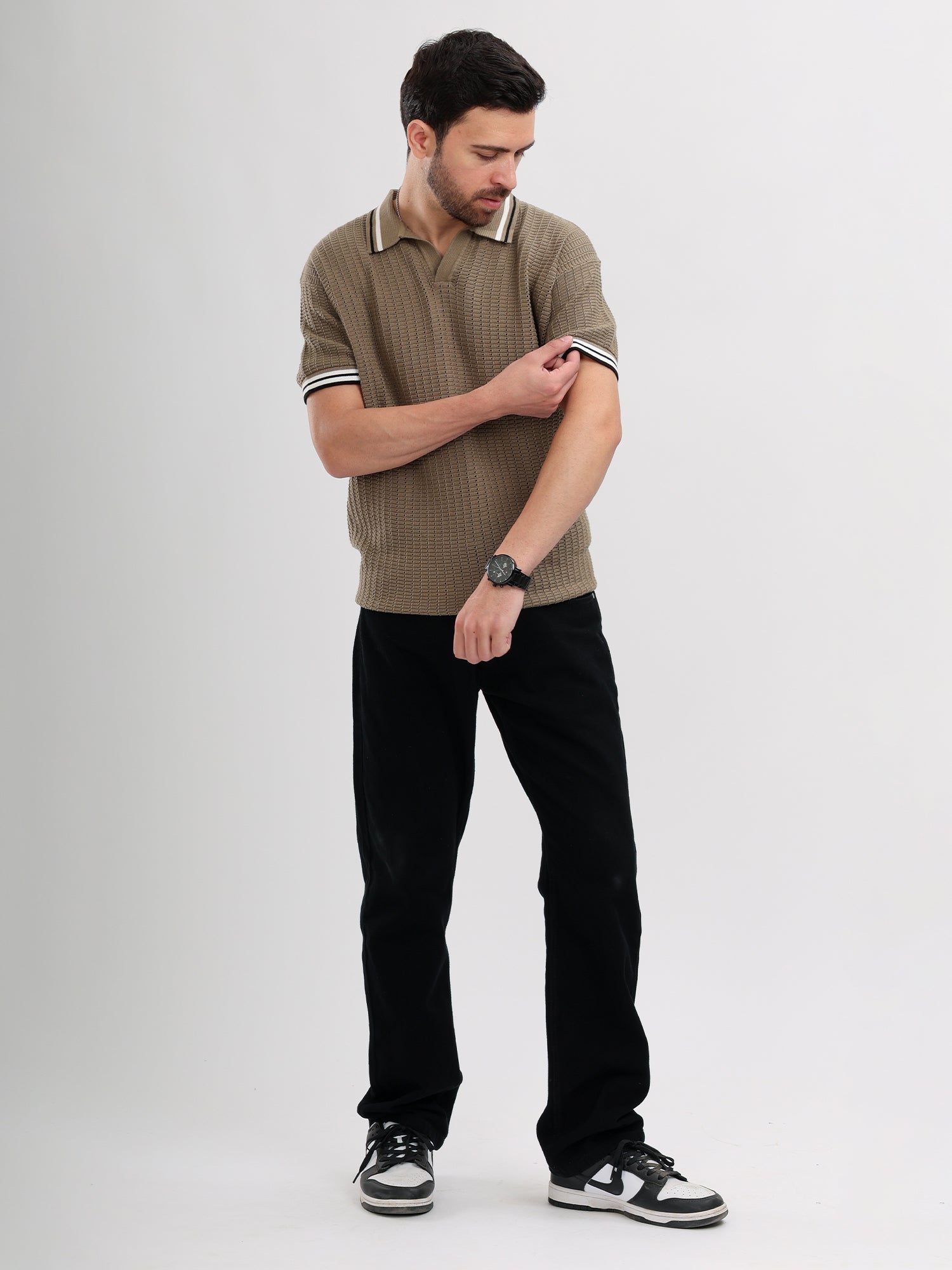 M Excess Olive Green Knit Polo