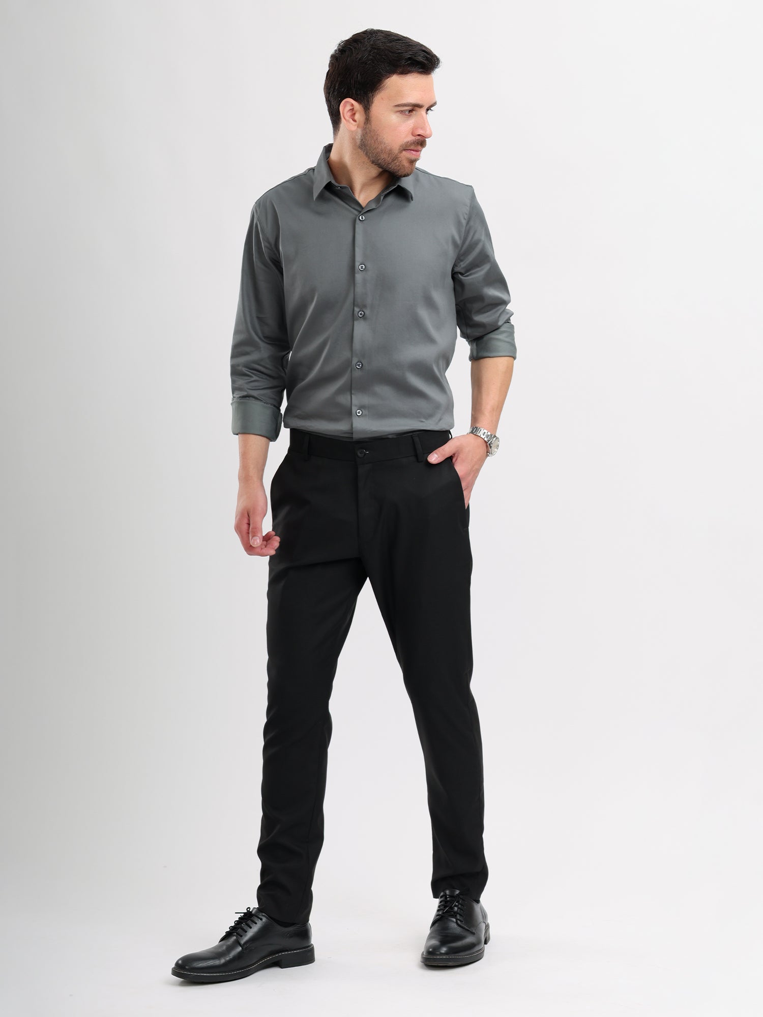 M Excess Black Everyday Formal Trousers