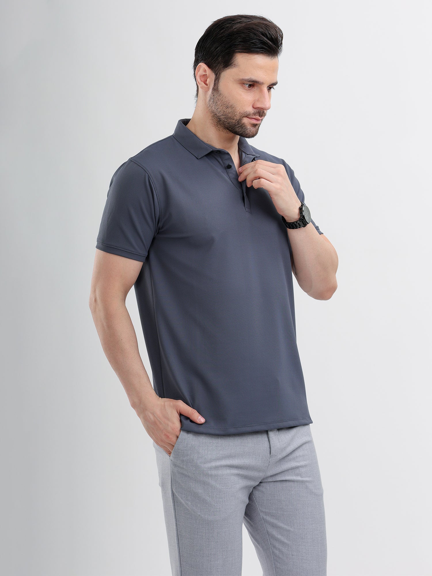 M Excess Shadow Blue Classic Polo