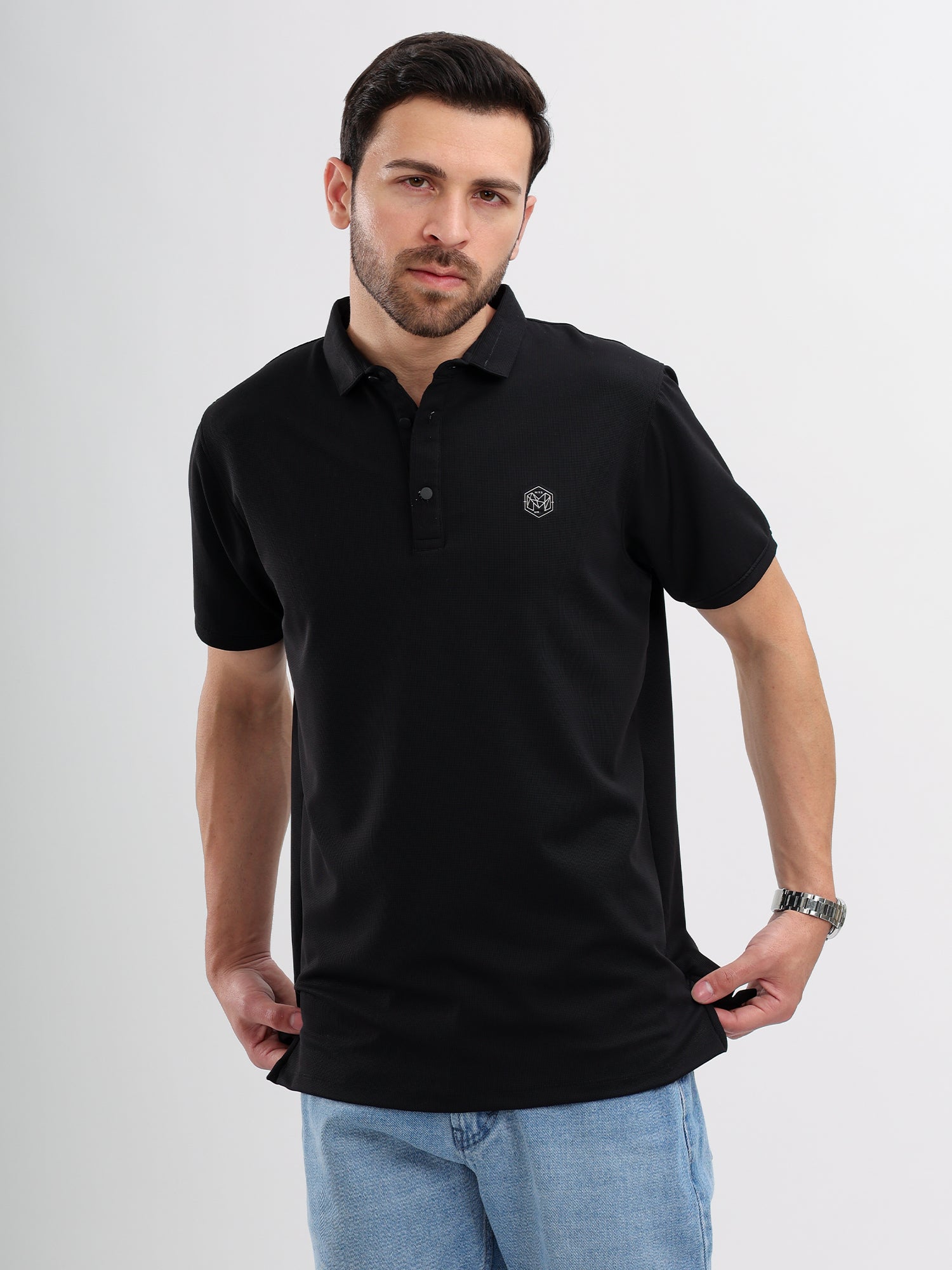 M Excess Black Classic Polo