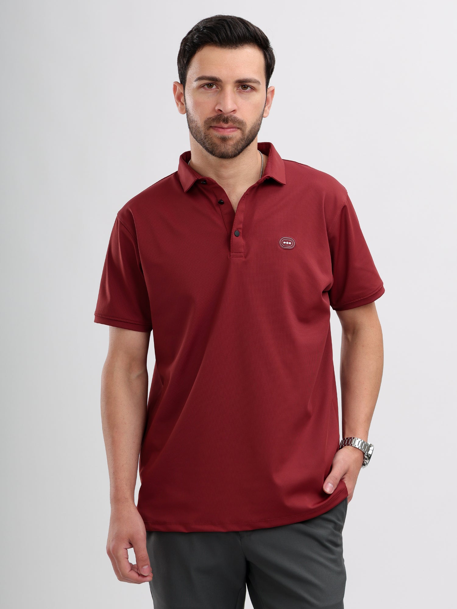 M Excess Dark Red Classic Polo
