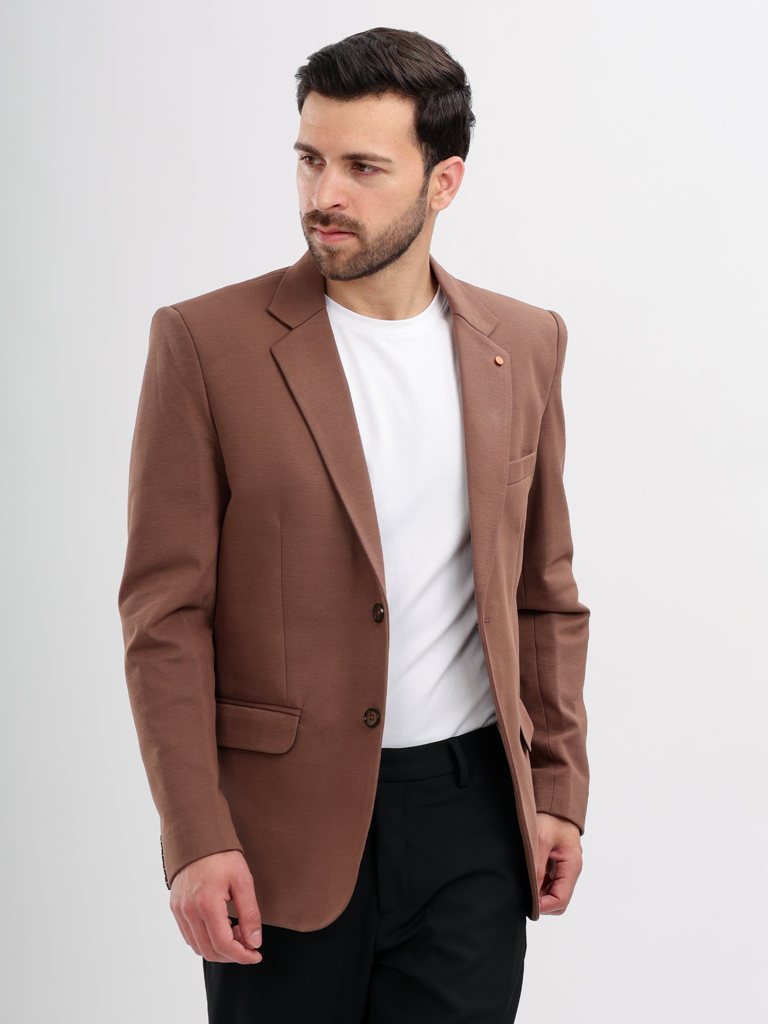 M Excess Brown Casual Blazer