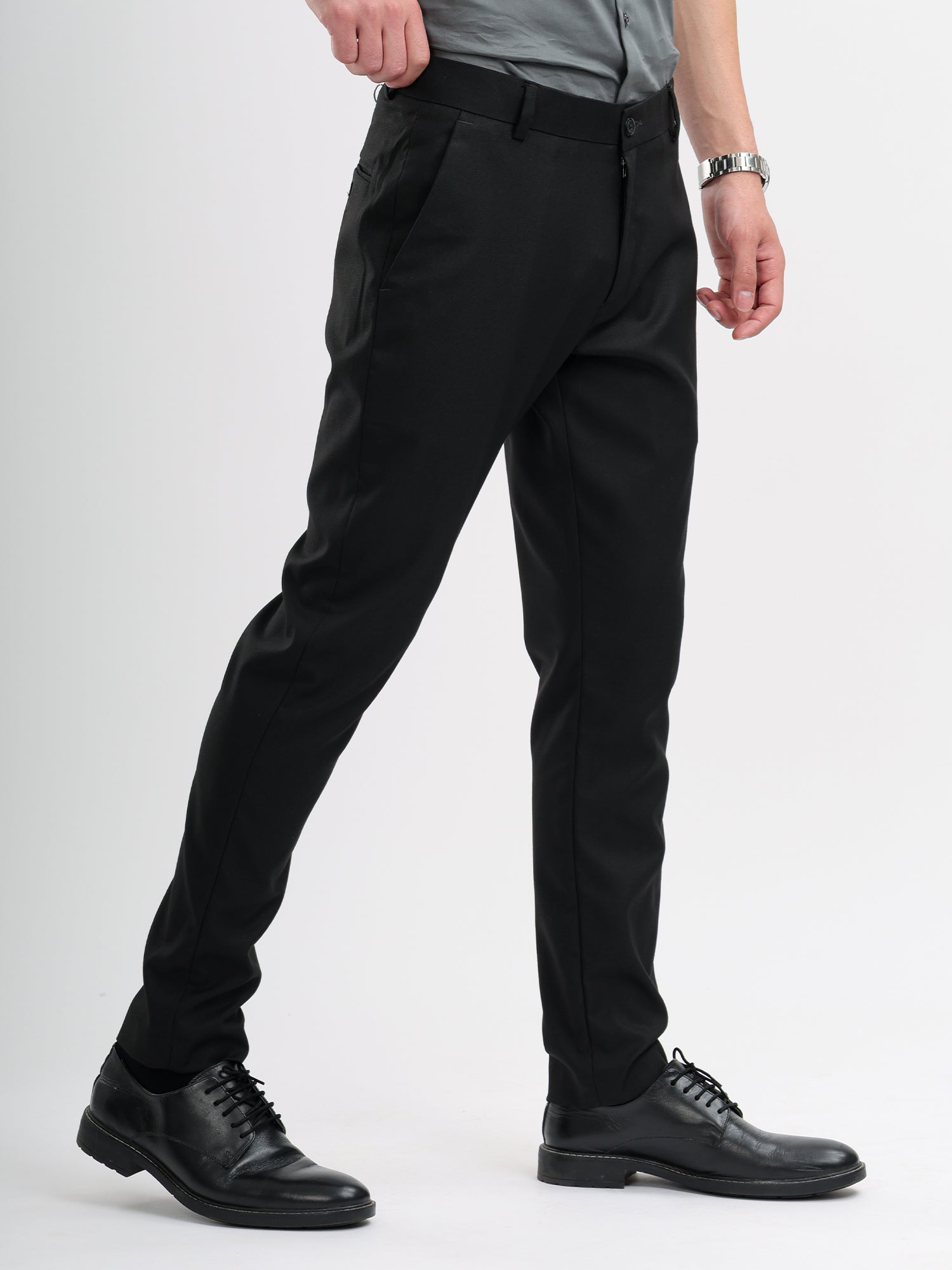M Excess Black Everyday Formal Trousers