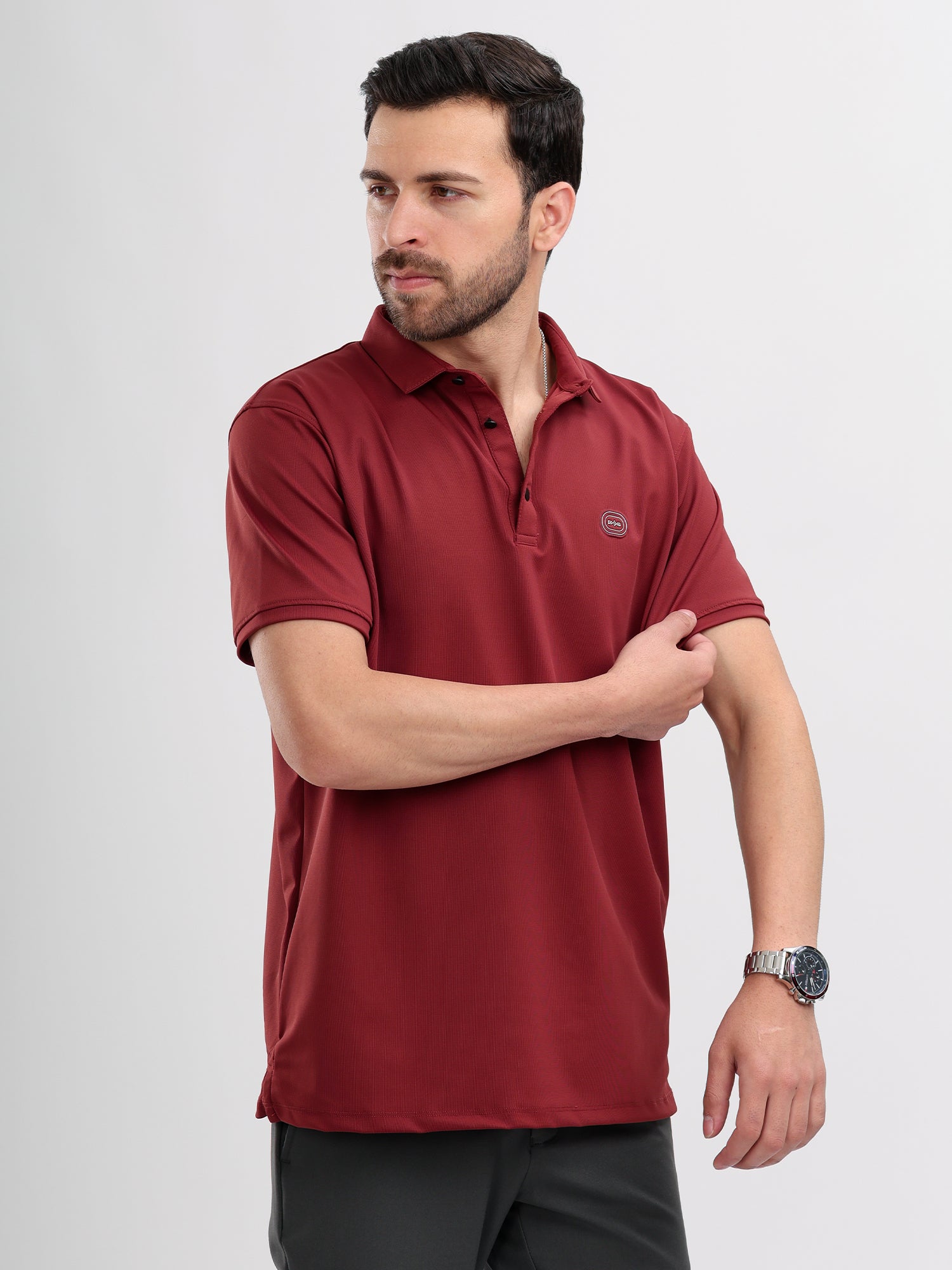 M Excess Dark Red Classic Polo