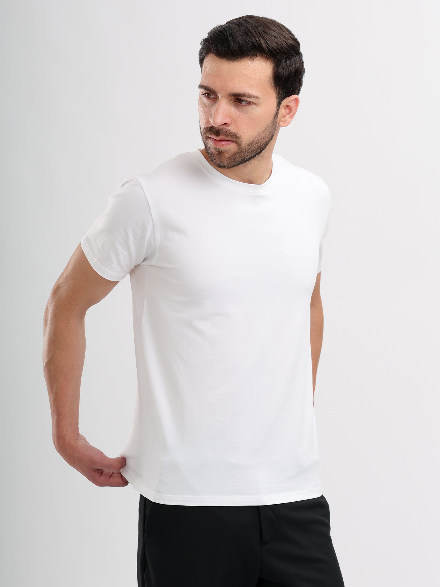 M Excess White Essential Crew Neck T-Shirts
