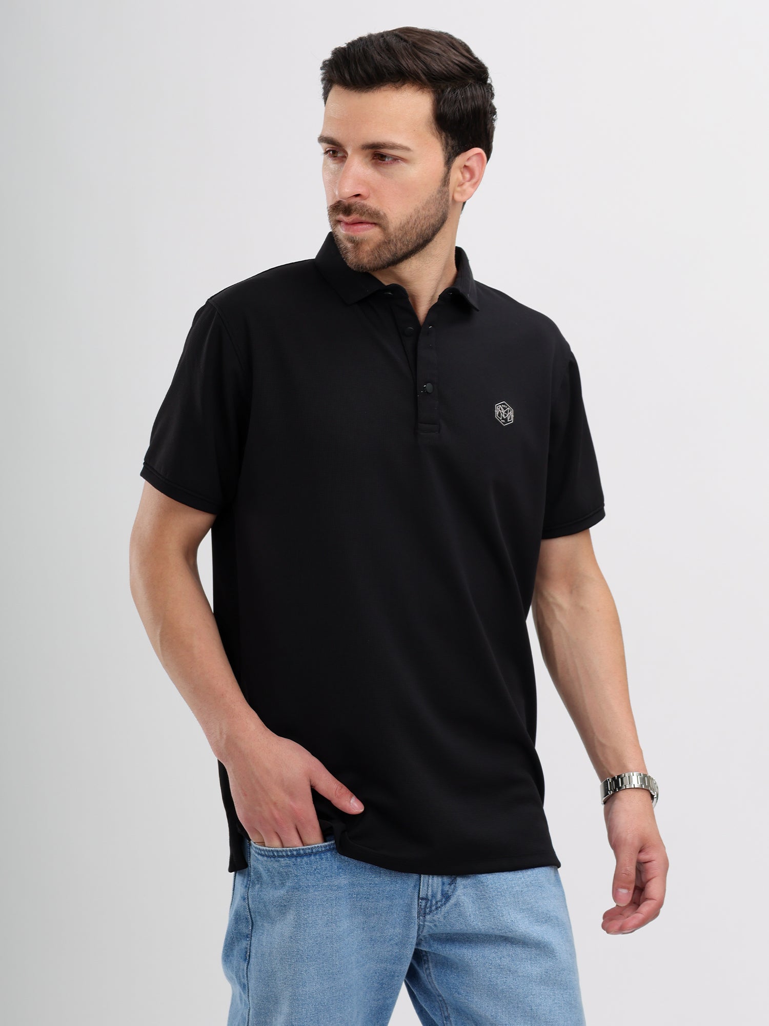 M Excess Black Classic Polo