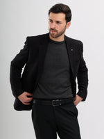 M Excess Black Casual Blazer