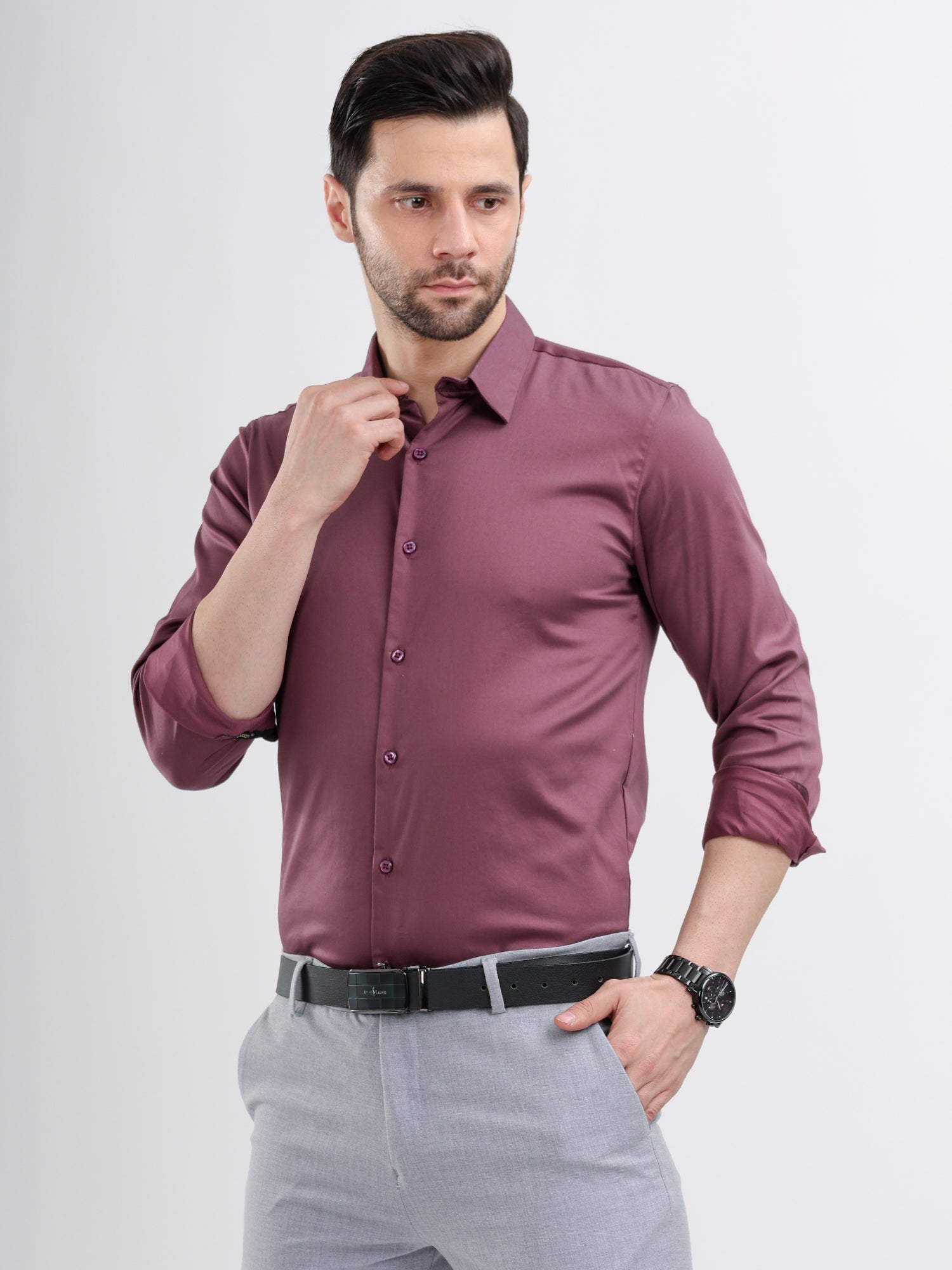 M Excess Dark Pink Signature Shirt