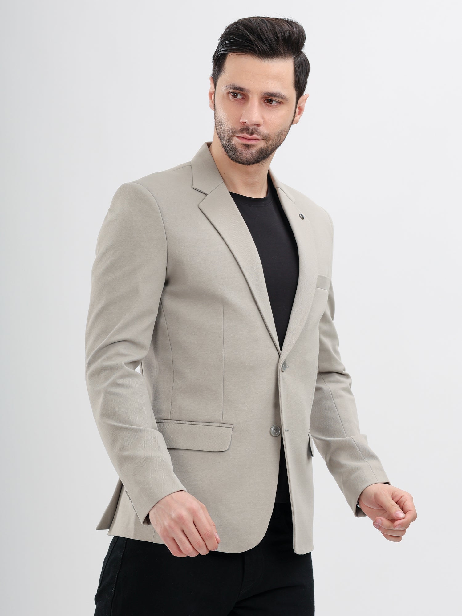 M Excess Grey Casual Blazer